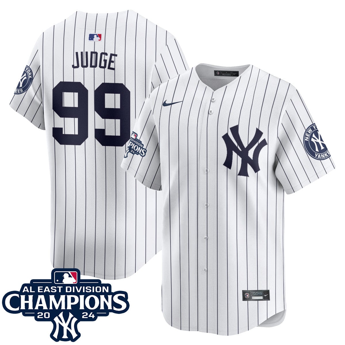 Yankees 2024 AL East Champions Jersey - All Stitched - Image 6