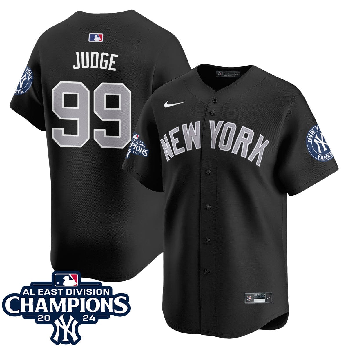Yankees 2024 AL East Champions Jersey - All Stitched - Image 7