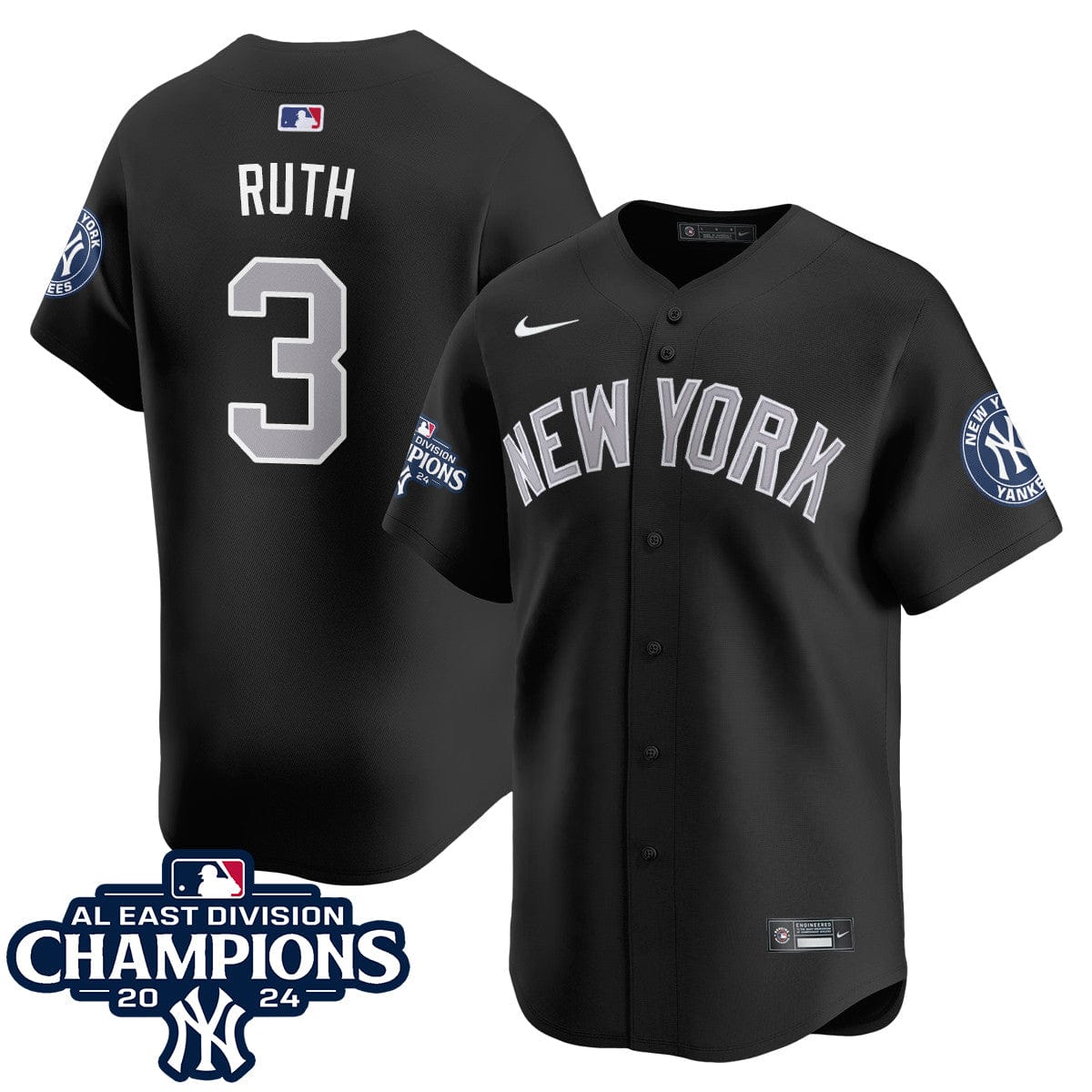 Yankees 2024 AL East Champions Jersey - All Stitched - Image 19