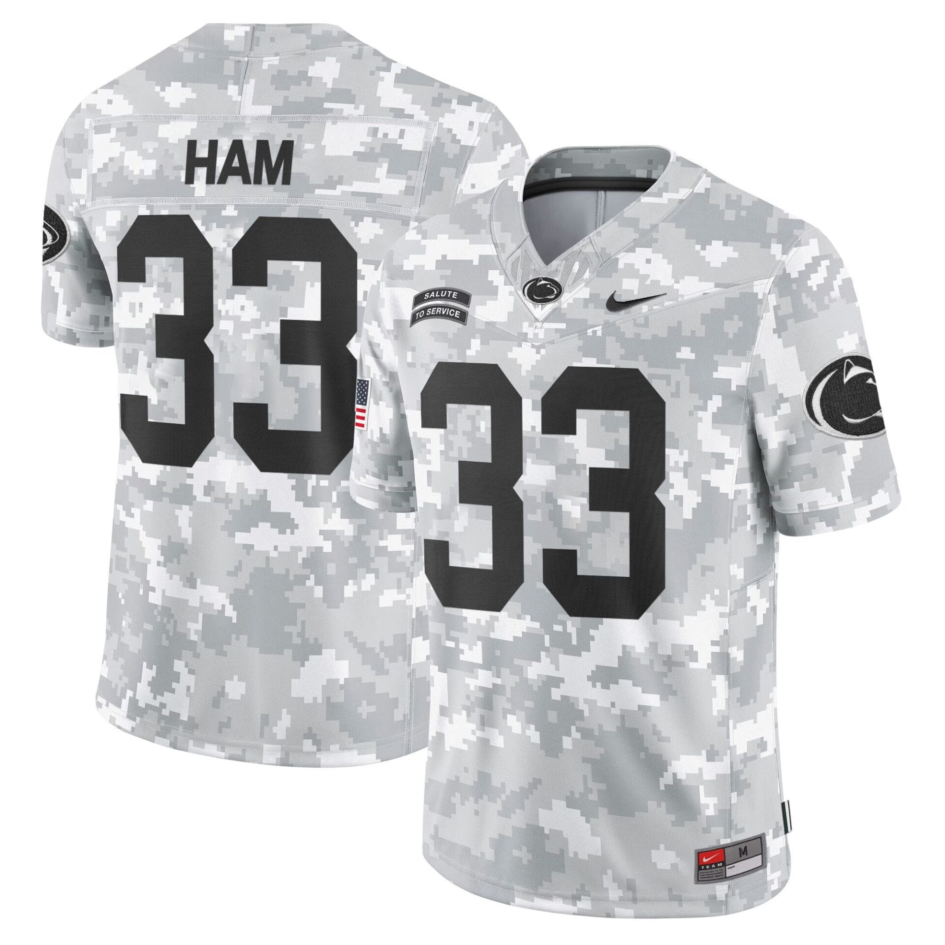 Penn State Nittany Lions 2024 Salute to Service Vapor Limited Jersey - Arctic Camo - All Stitched - Image 4