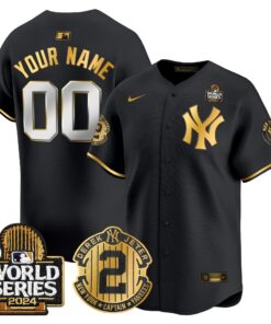 Yankees Derek Jeter Patch 2024 World Series Vapor Premier Limited Custom Jersey - All Stitched