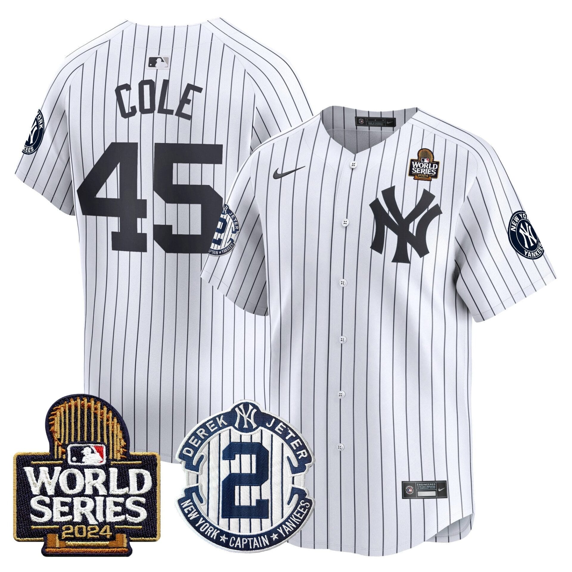 Yankees Derek Jeter Patch 2024 World Series Vapor Premier Limited Jersey - All Stitched - Image 21