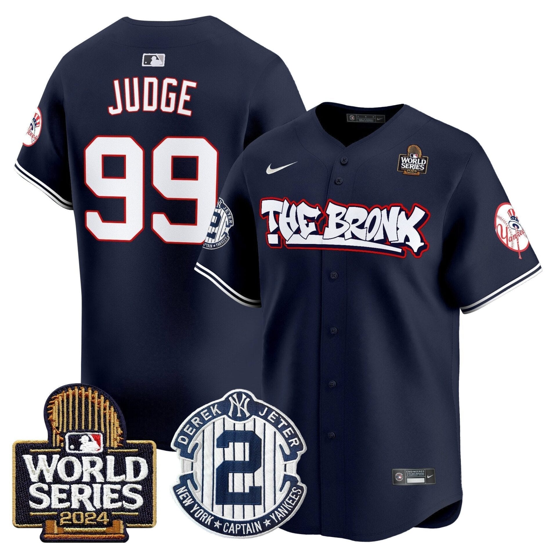 Yankees The Bronx 2024 World Series Vapor Premier Limited Jersey V2 - All Stitched - Image 18