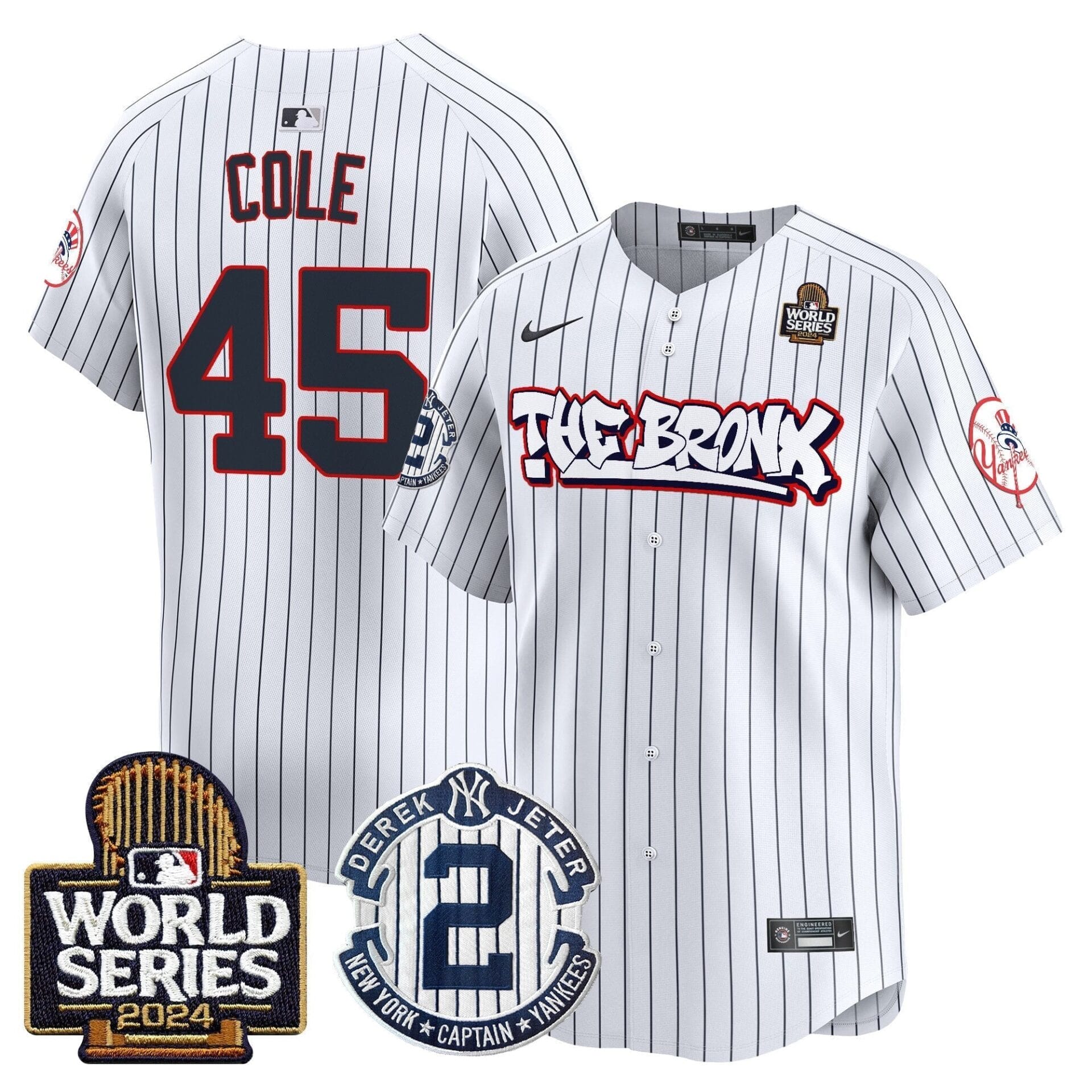 Yankees The Bronx 2024 World Series Vapor Premier Limited Jersey V2 - All Stitched - Image 14
