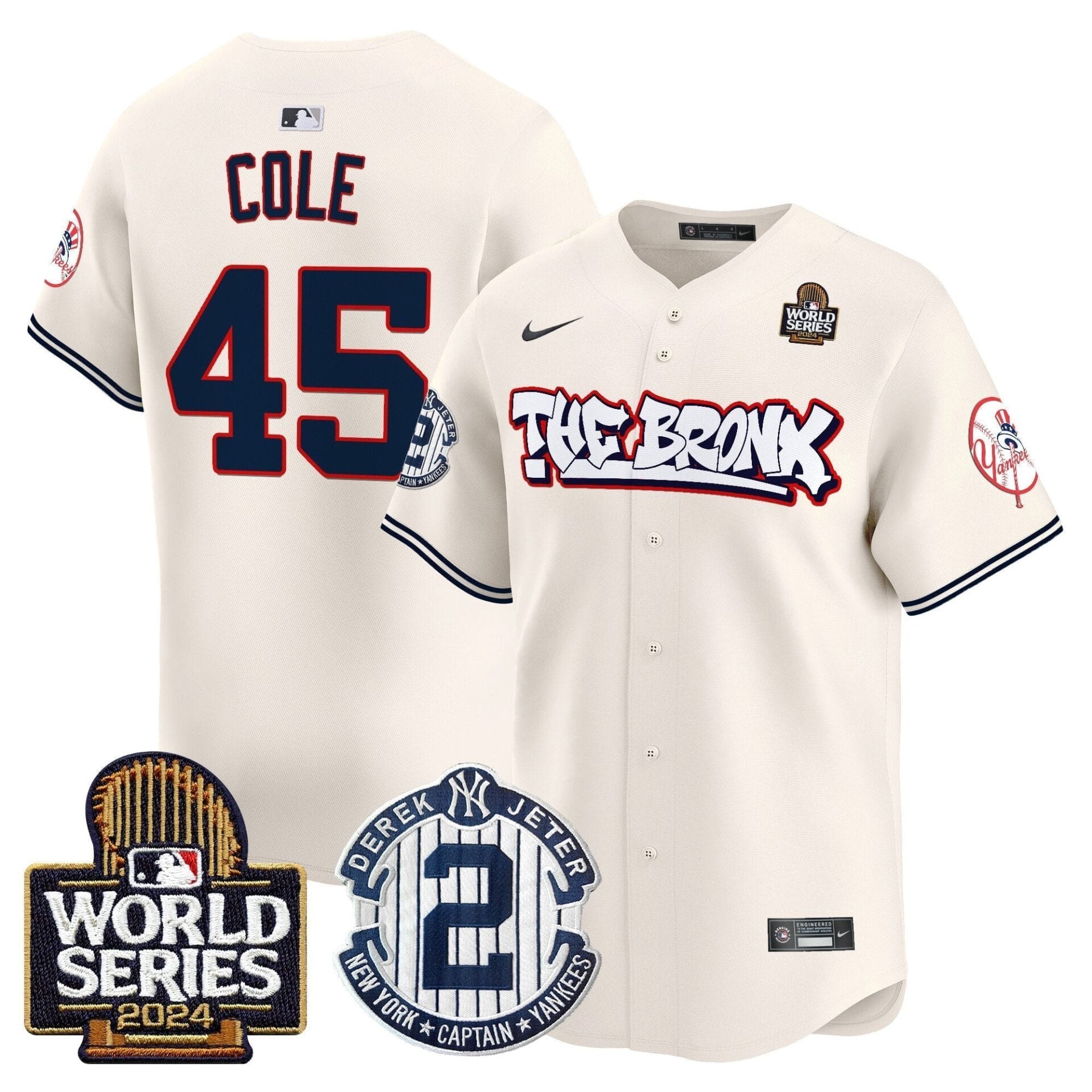 Yankees The Bronx 2024 World Series Vapor Premier Limited Jersey V2 - All Stitched - Image 6