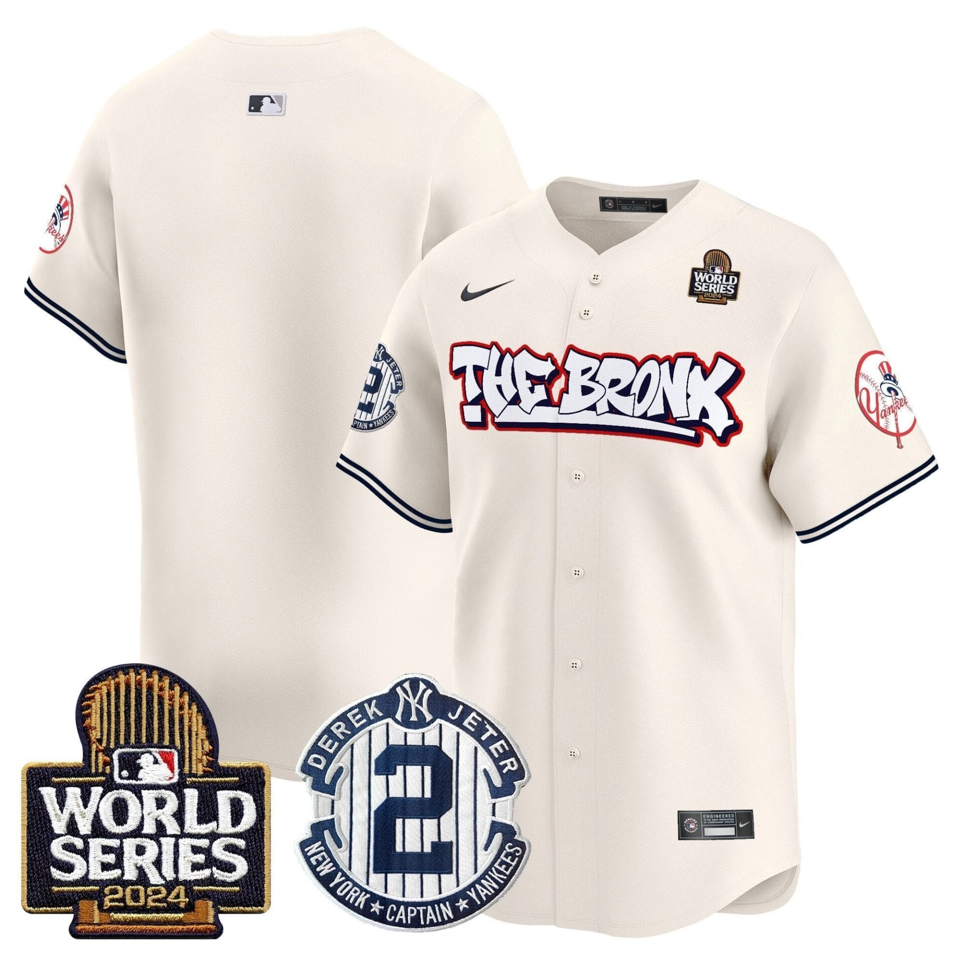 Yankees The Bronx 2024 World Series Vapor Premier Limited Jersey V2 - All Stitched - Image 9