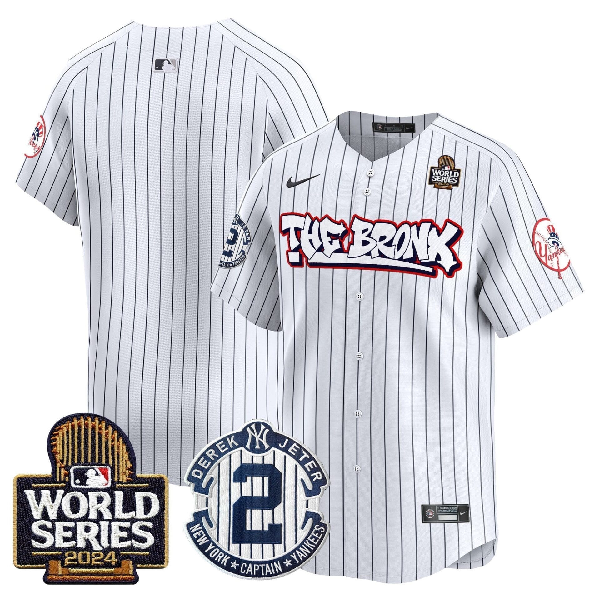 Yankees The Bronx 2024 World Series Vapor Premier Limited Jersey V2 - All Stitched - Image 17