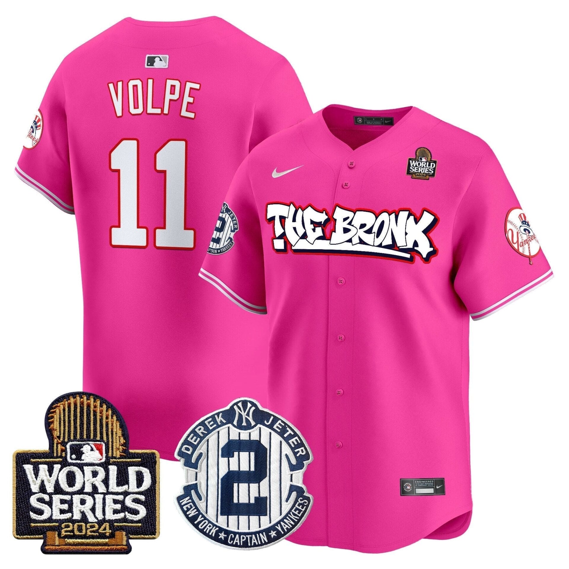 Yankees The Bronx 2024 World Series Vapor Premier Limited Jersey V2 - All Stitched - Image 35