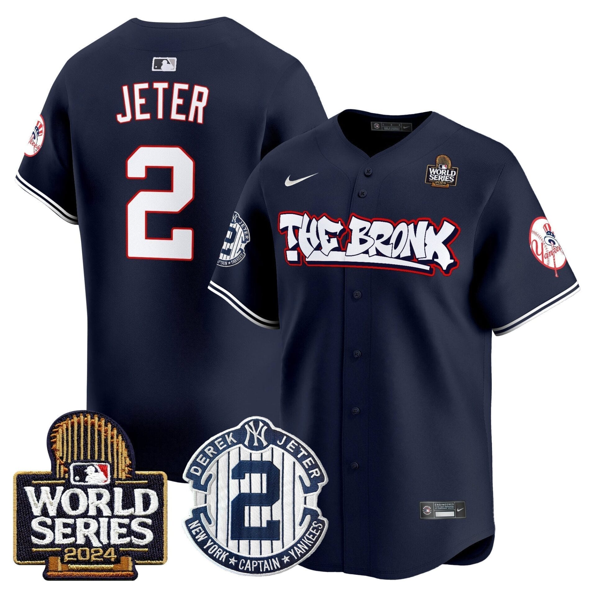 Yankees The Bronx 2024 World Series Vapor Premier Limited Jersey V2 - All Stitched - Image 21