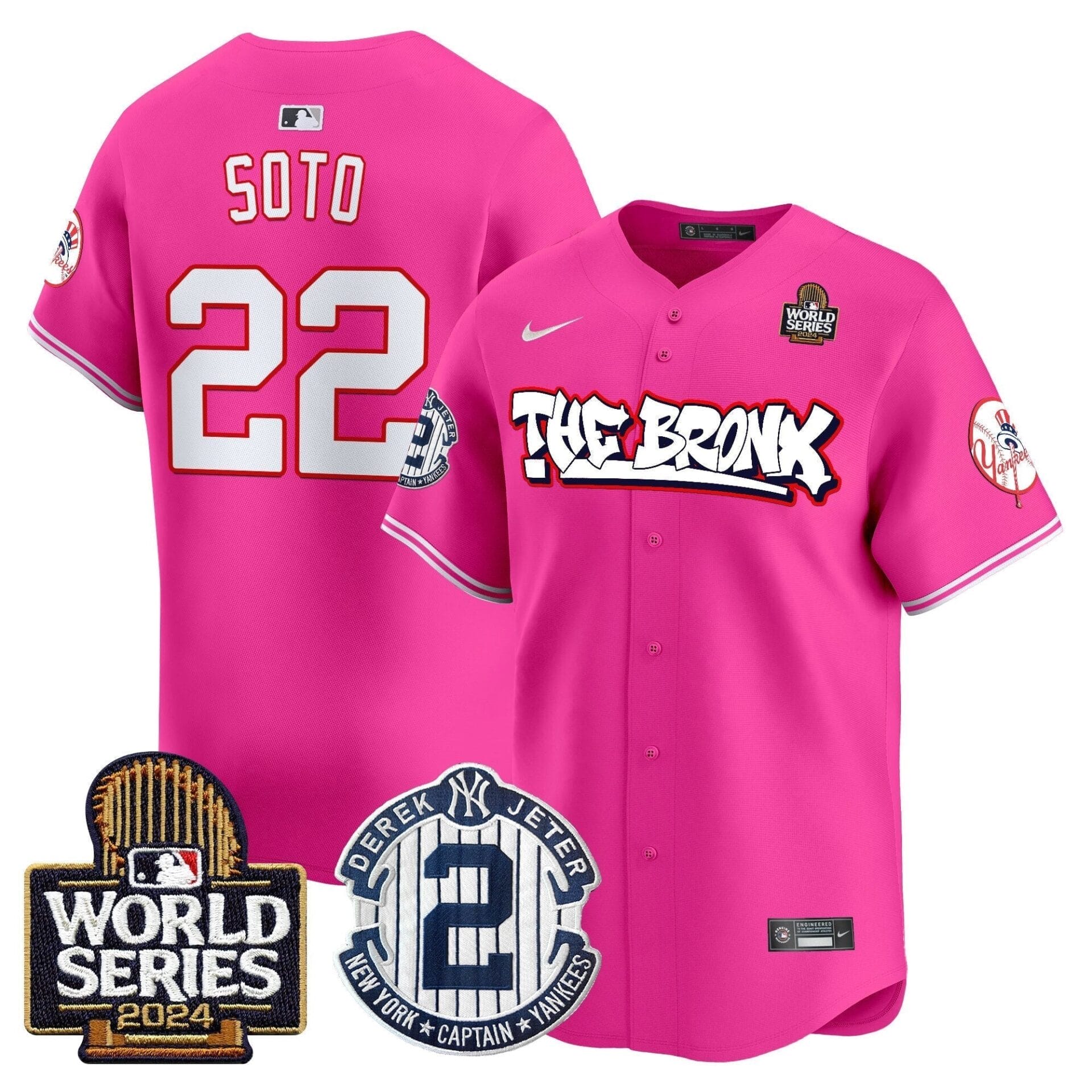 Yankees The Bronx 2024 World Series Vapor Premier Limited Jersey V2 - All Stitched - Image 39