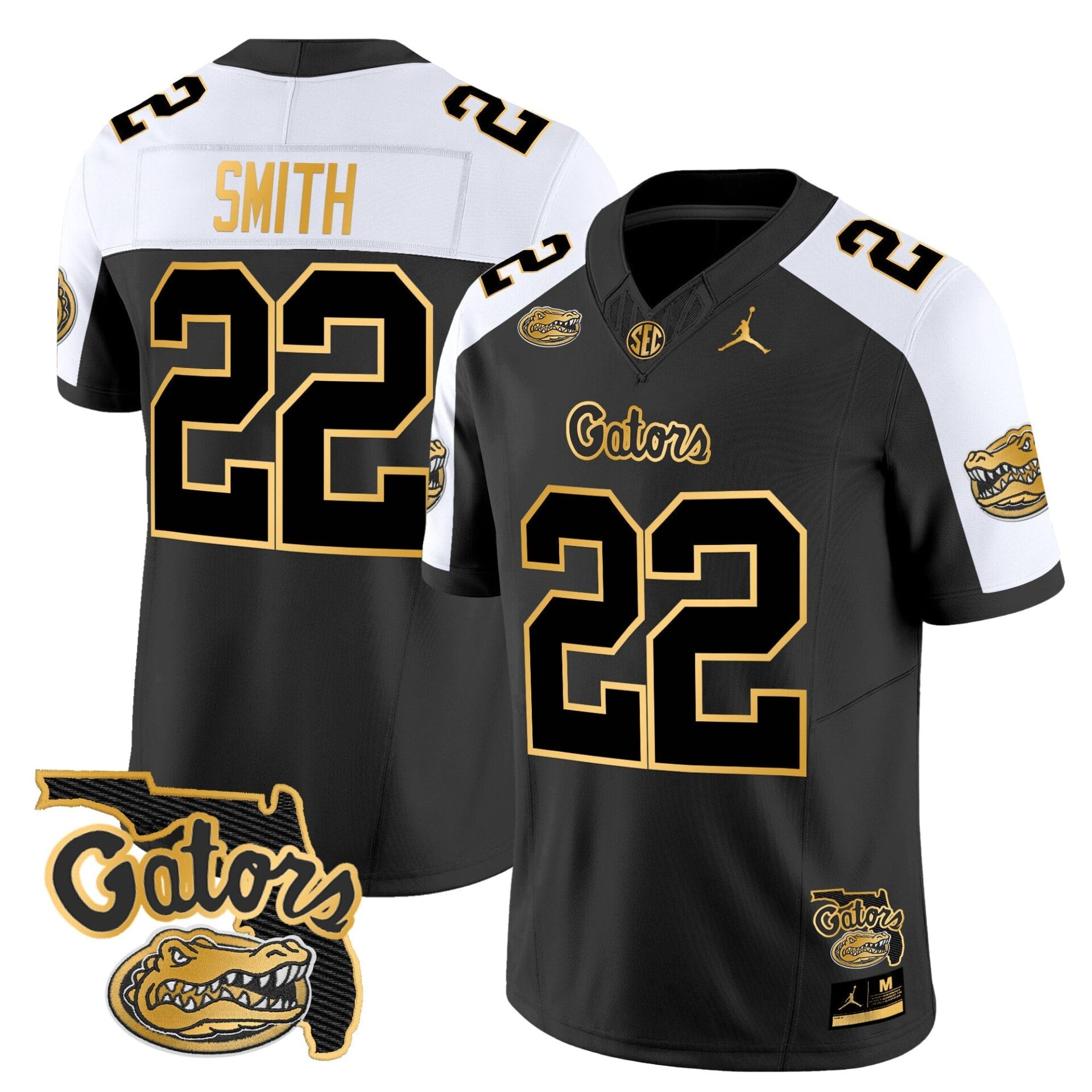 Florida Gators 2024 Florida Patch Gold Vapor Limited Jersey - All Stitched - Image 6