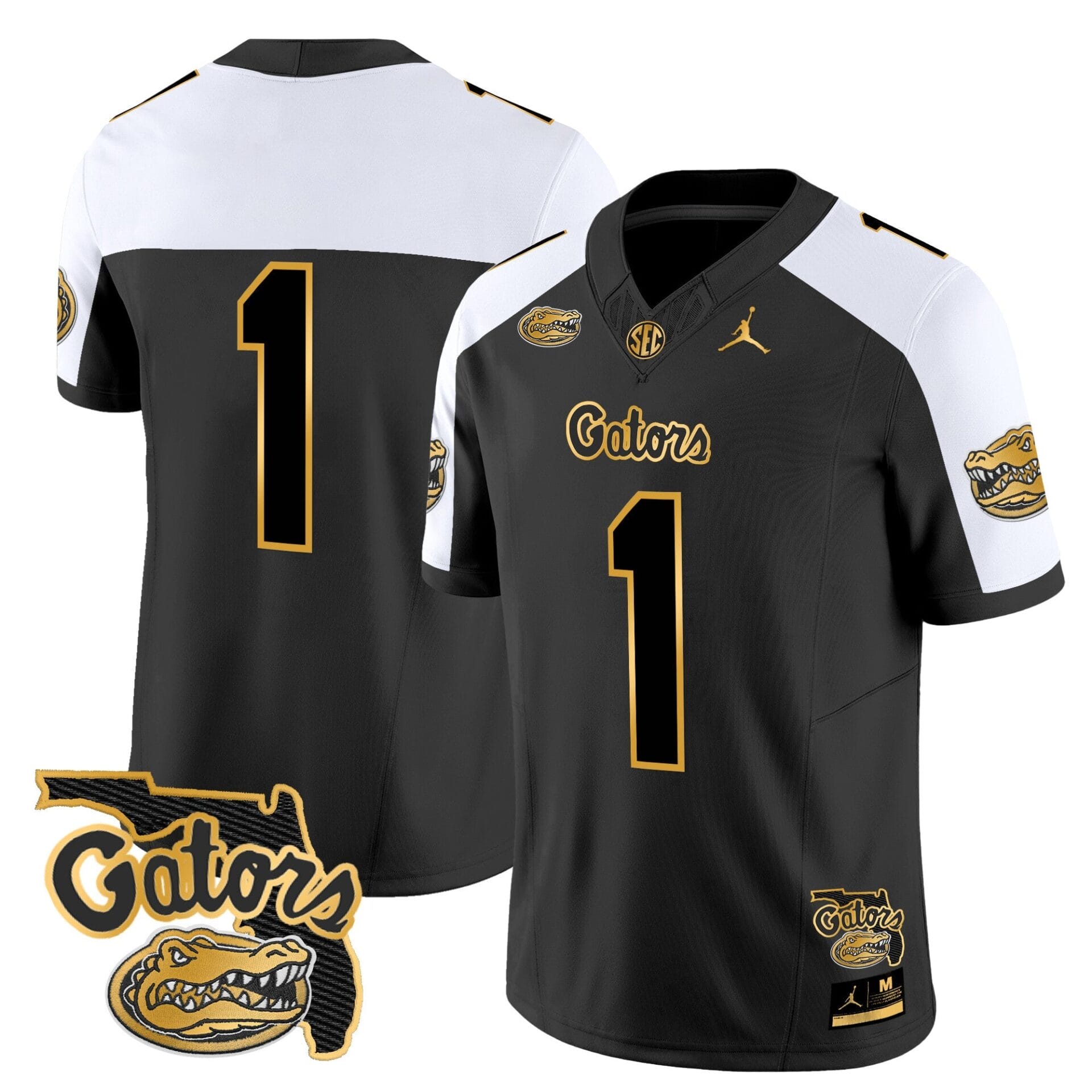 Florida Gators 2024 Florida Patch Gold Vapor Limited Jersey - All Stitched - Image 7