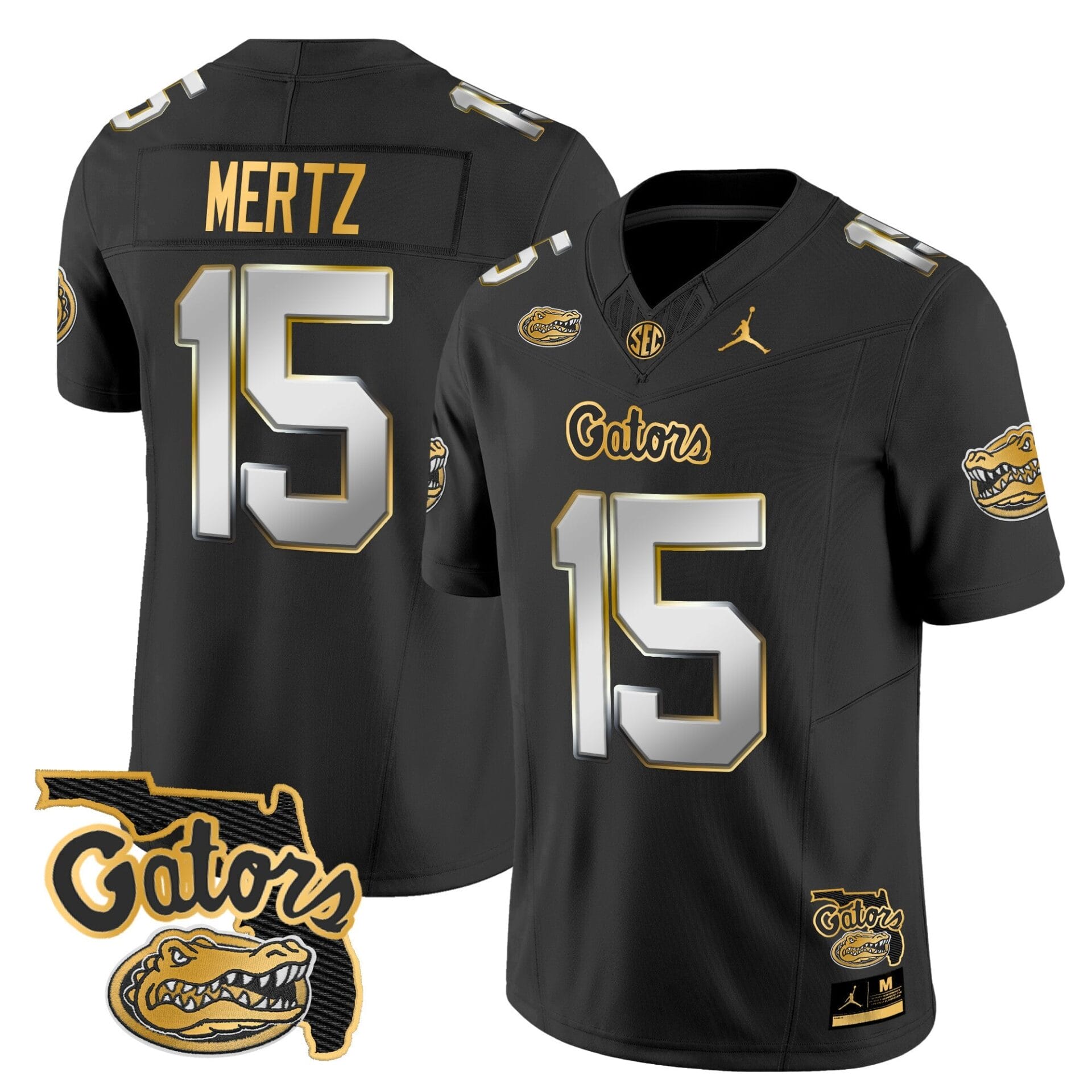 Florida Gators 2024 Florida Patch Gold Vapor Limited Jersey - All Stitched - Image 25
