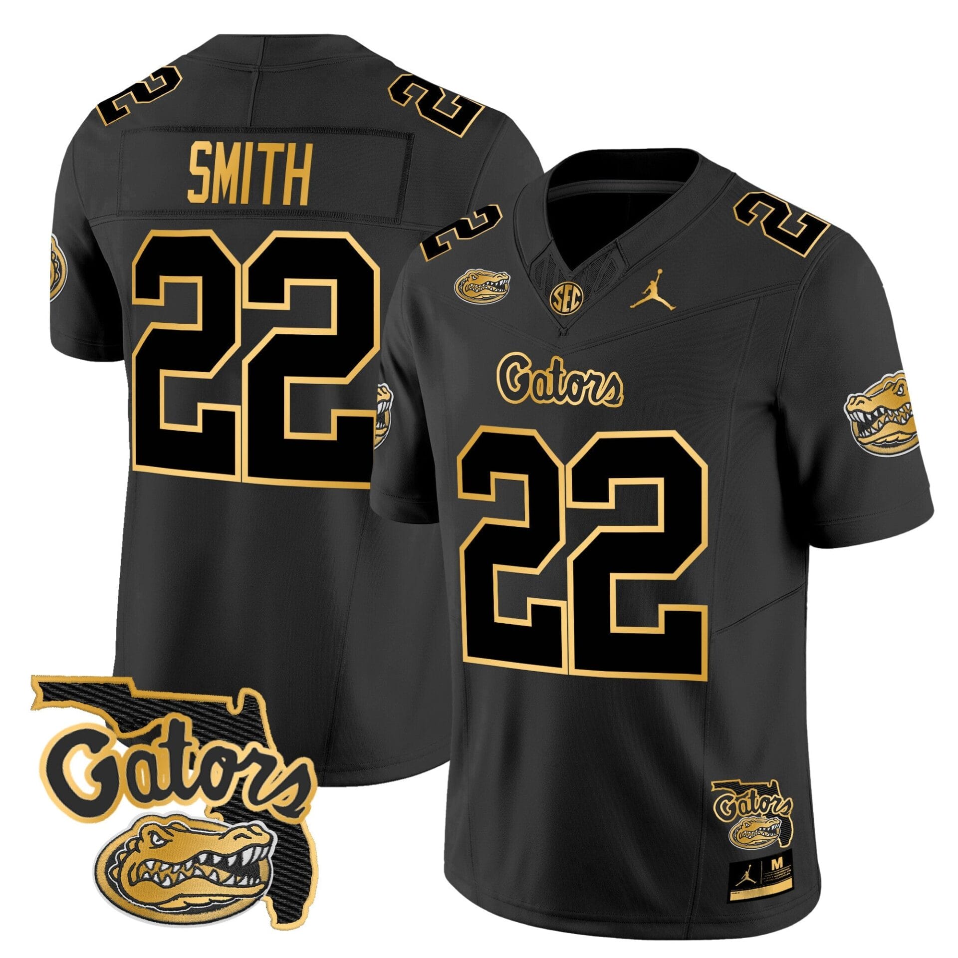 Florida Gators 2024 Florida Patch Gold Vapor Limited Jersey - All Stitched - Image 20