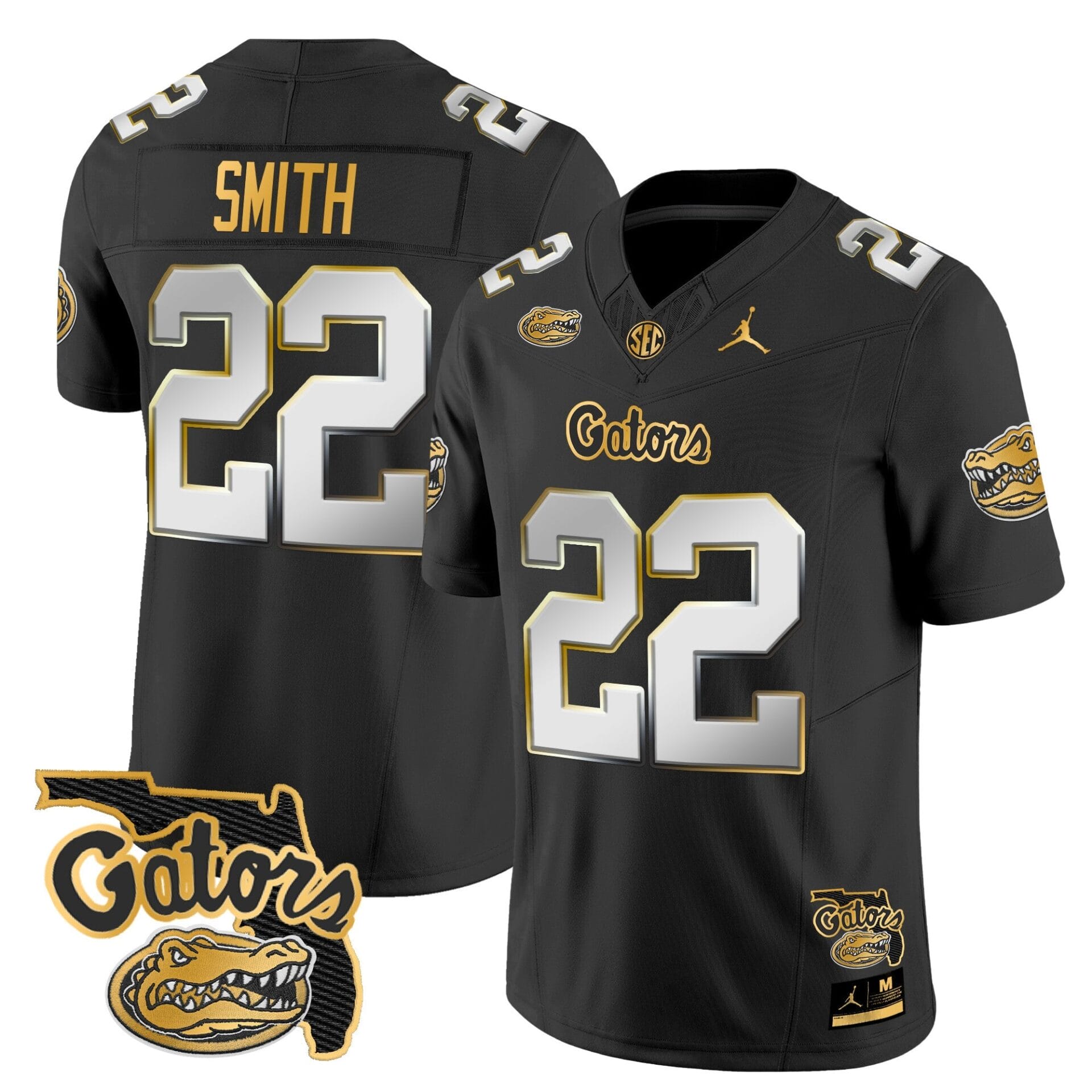 Florida Gators 2024 Florida Patch Gold Vapor Limited Jersey - All Stitched - Image 27