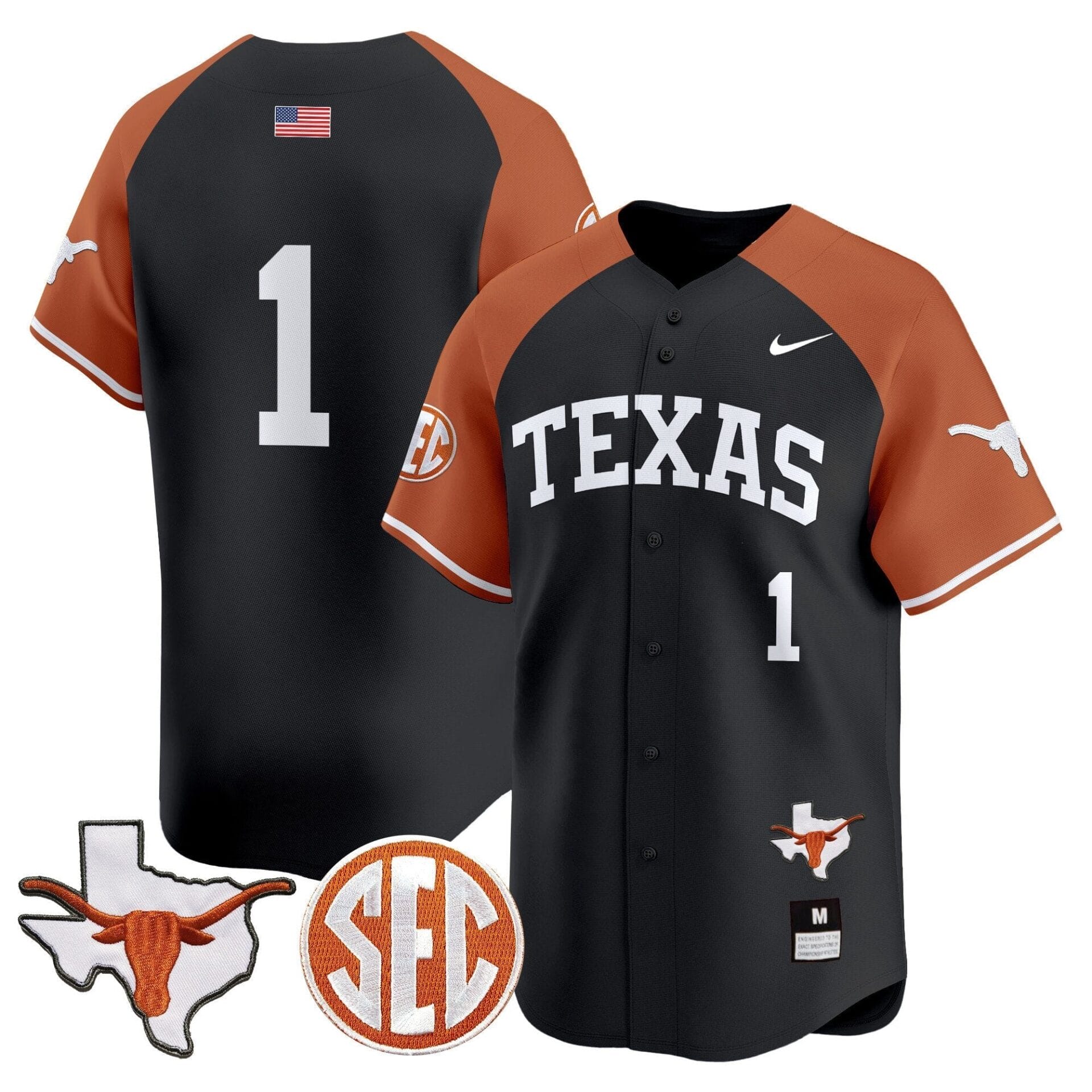 Texas Longhorns 2024 Vapor Premier Baseball Jersey - All Stitched - Image 7