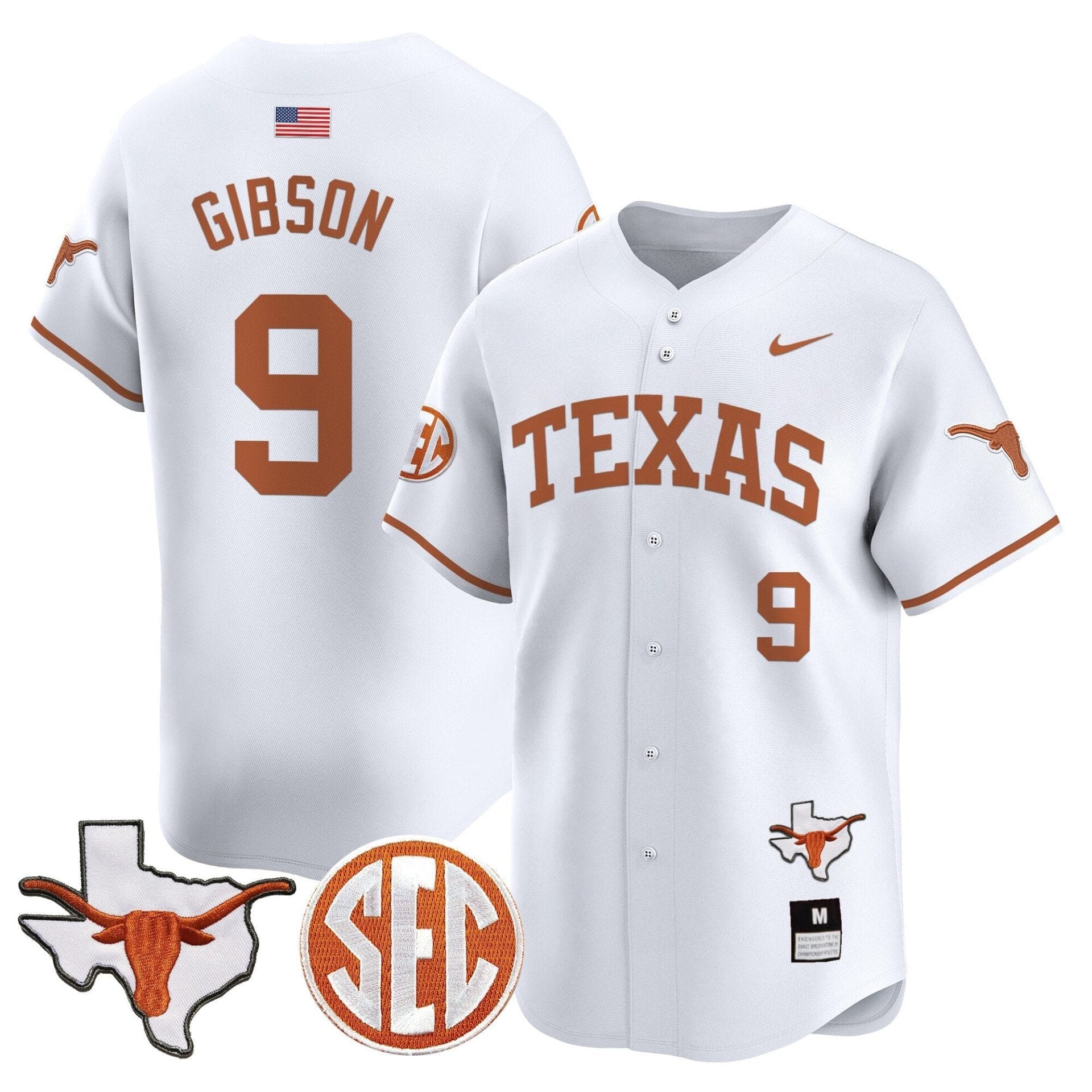 Texas Longhorns 2024 Vapor Premier Baseball Jersey - All Stitched - Image 32