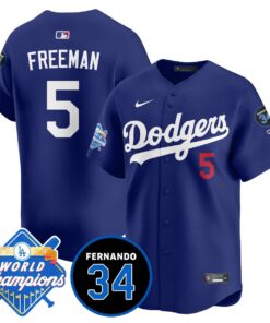LA Dodgers - World Series Champions 2024/Fernando Valenzuela Memorial Jersey - All Stitched