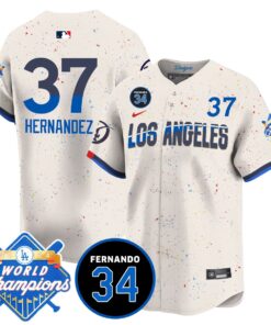 Alternative view of LA Dodgers - World Series Champions 2024/Fernando Valenzuela Memorial Jersey - All Stitched