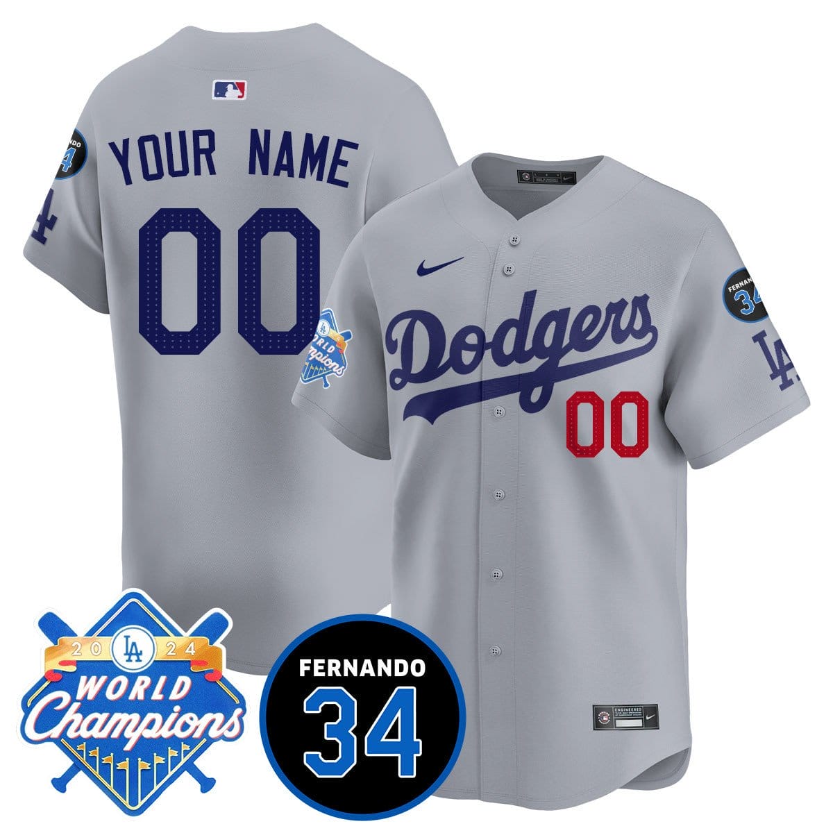 Custom Dodgers - World Series Champions 2024 Jersey - All Stitched - Image 5