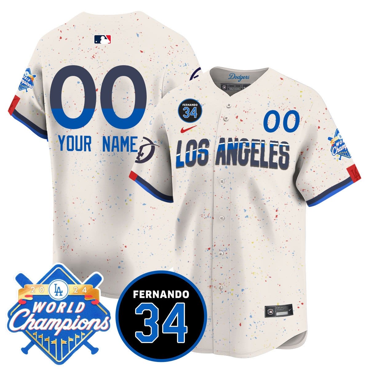 Custom Dodgers - World Series Champions 2024 Jersey - All Stitched - Image 7