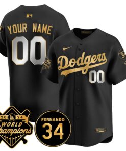 Alternative view of Custom Dodgers - World Series Champions 2024 Jersey - All Stitched