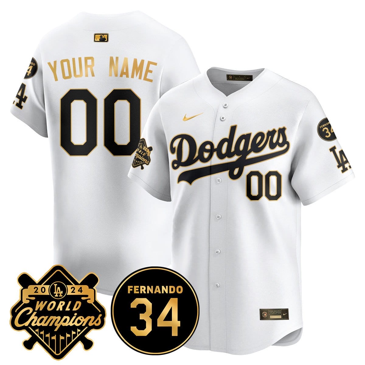 Custom Dodgers - World Series Champions 2024 Jersey - All Stitched - Image 6