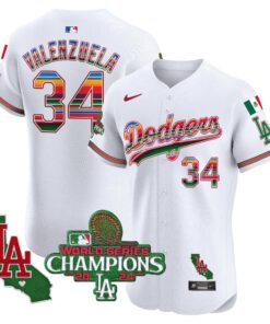 Dodgers Mexico 2024 World Series Champions Vapor Premier Elite Jersey - All Stitched