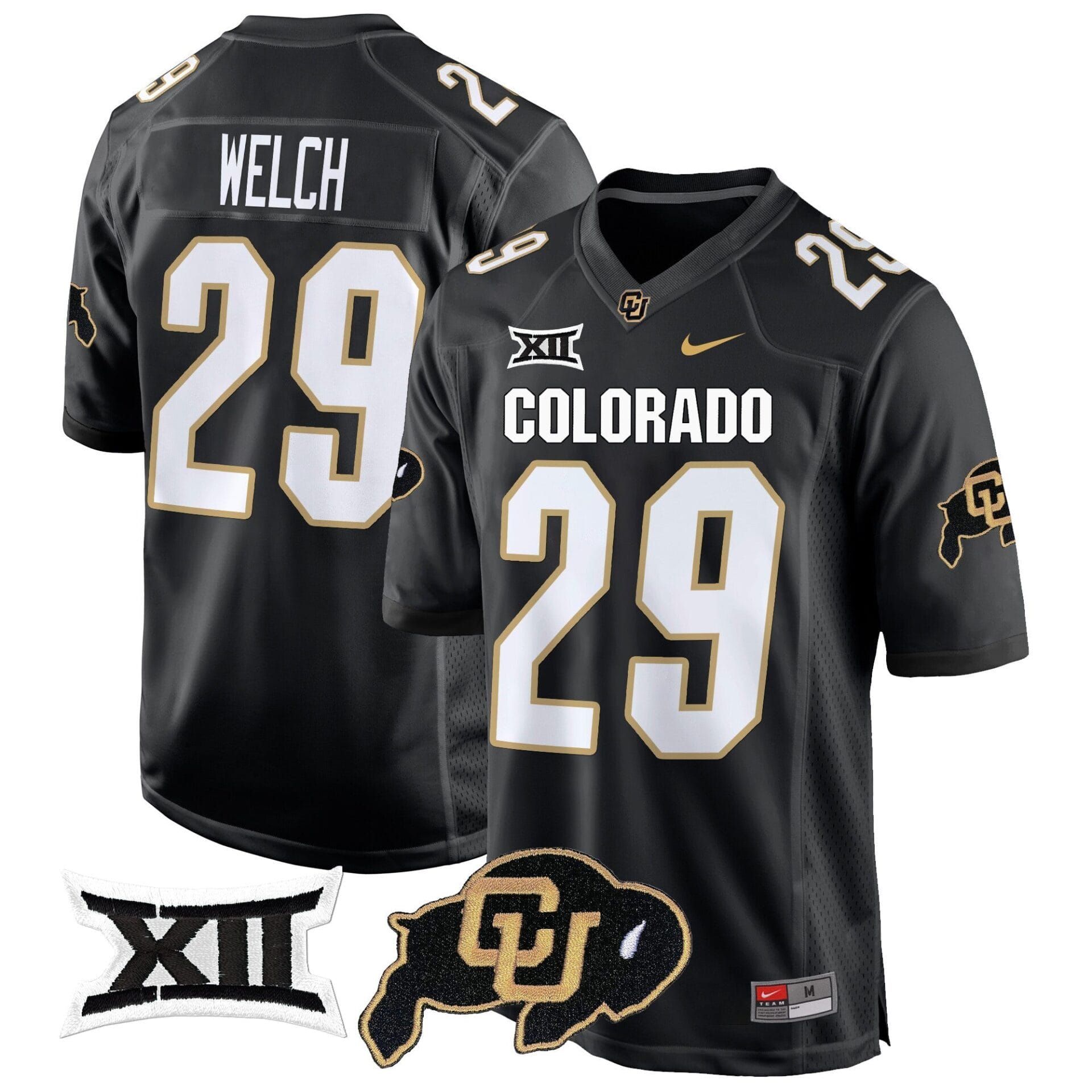 Colorado Buffaloes Big 12 XII Patch Game Jersey V2 - All Stitched - Image 12