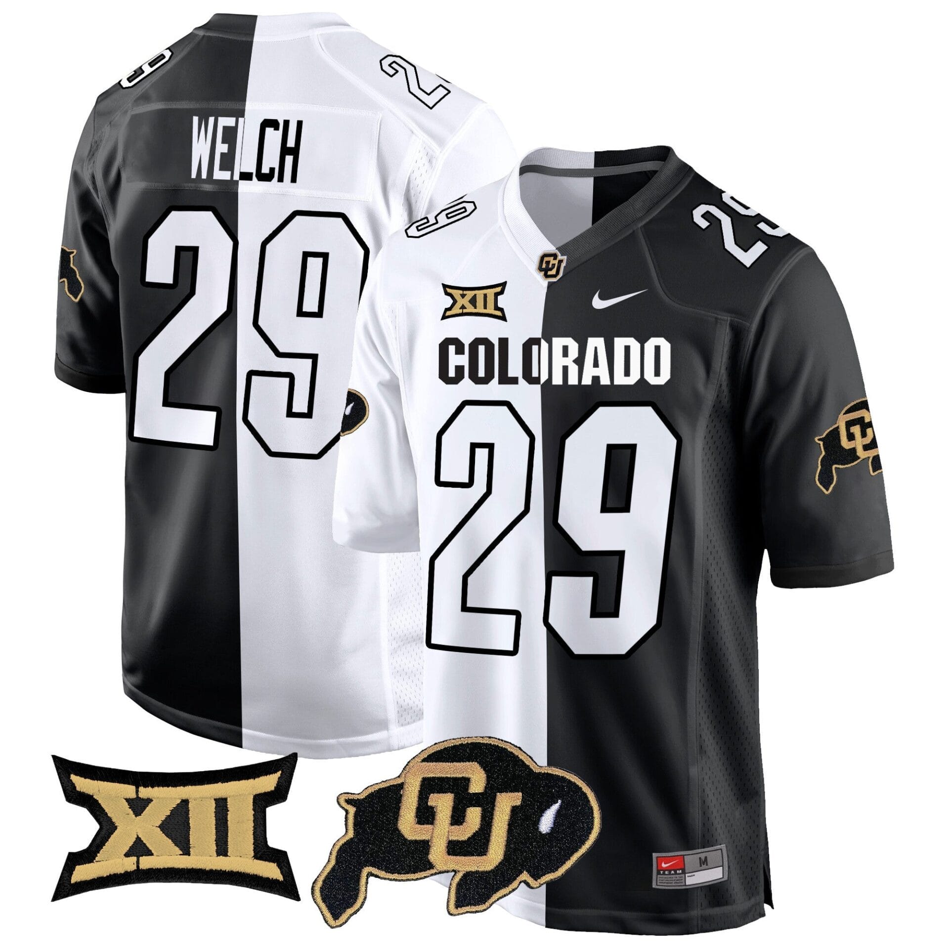 Colorado Buffaloes Big 12 XII Patch Game Jersey V2 - All Stitched - Image 44