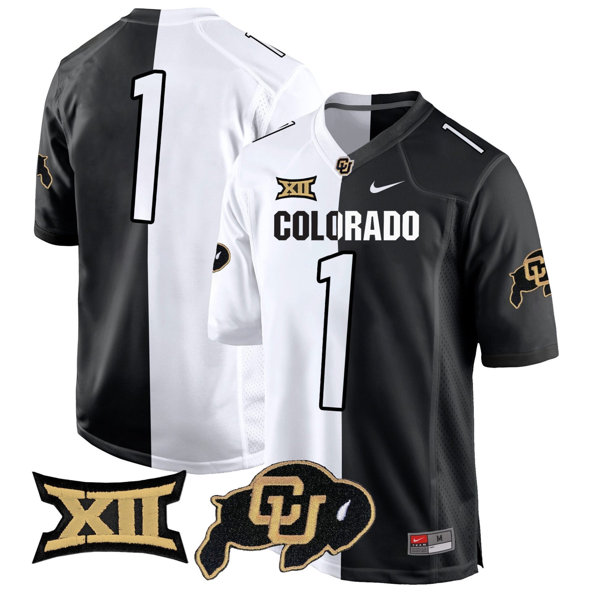 Colorado Buffaloes Big 12 XII Patch Game Jersey V2 - All Stitched - Image 48