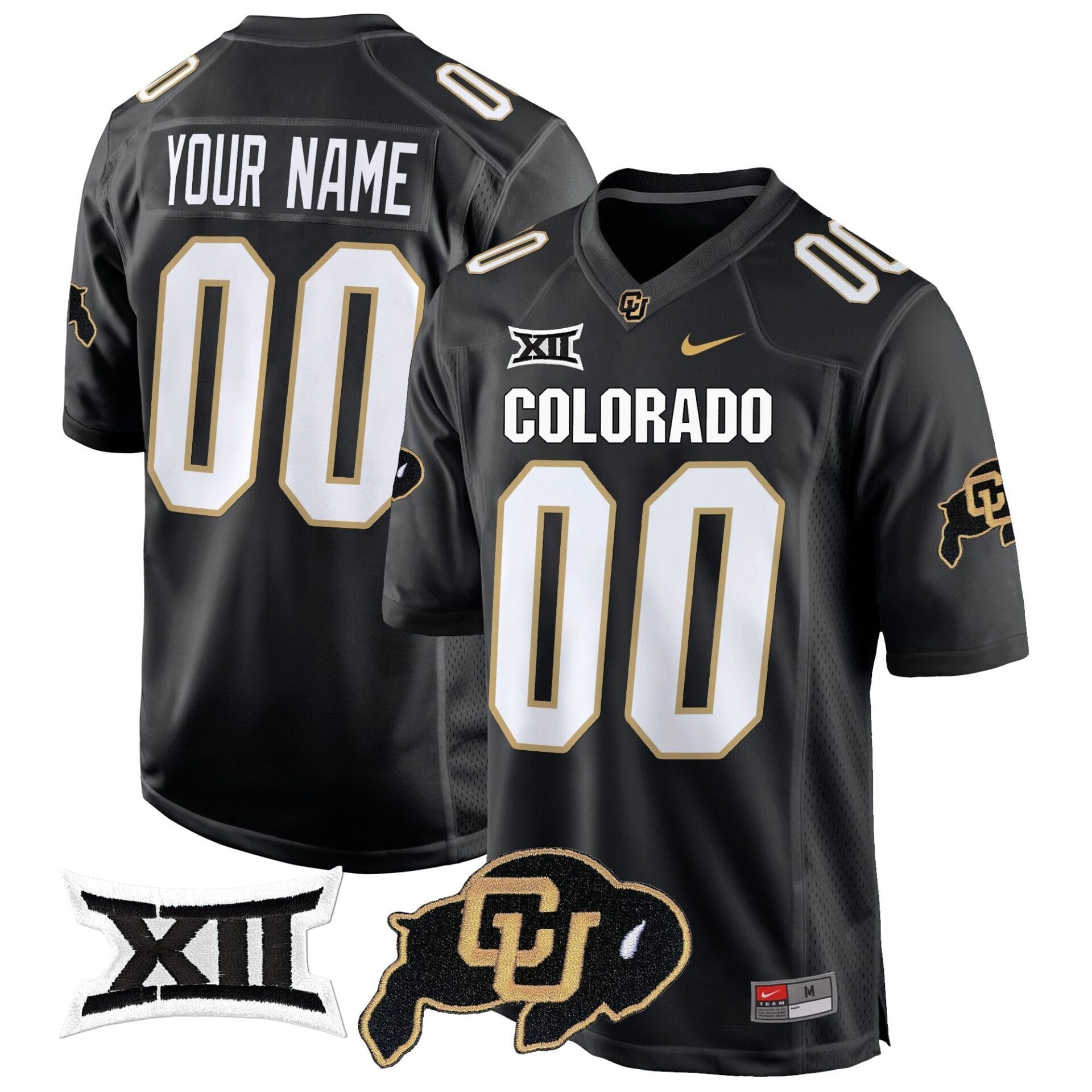 Colorado Buffaloes Big 12 XII Patch Game Custom Jersey V2 - All Stitched - Image 2