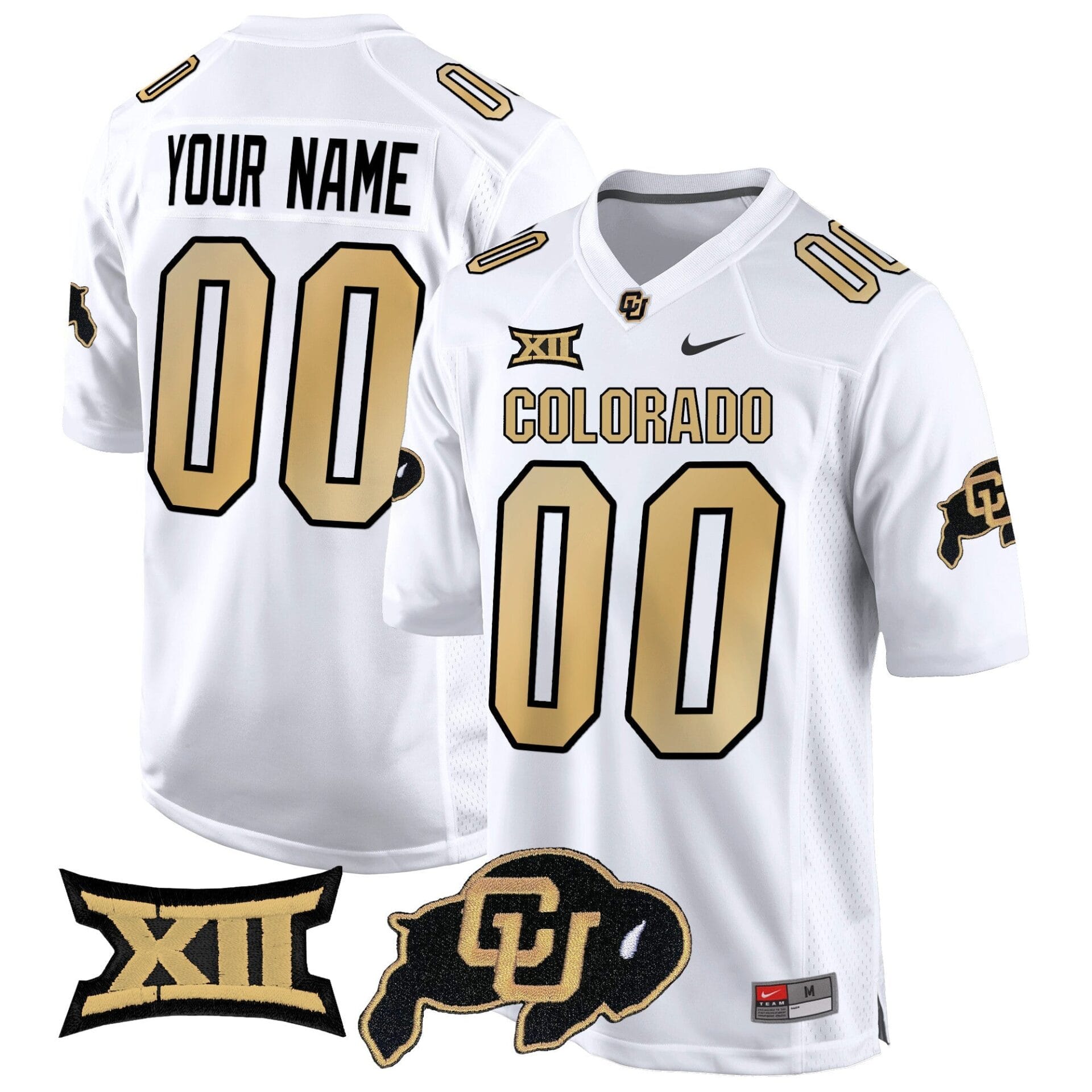 Colorado Buffaloes Big 12 XII Patch Game Custom Jersey V2 - All Stitched - Image 3