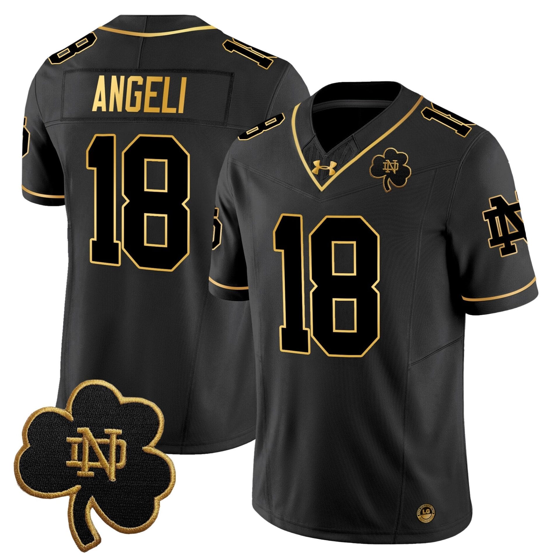 Notre Dame Fighting Irish 2024 Gold Vapor Limited Jersey - All Stitched - Image 26