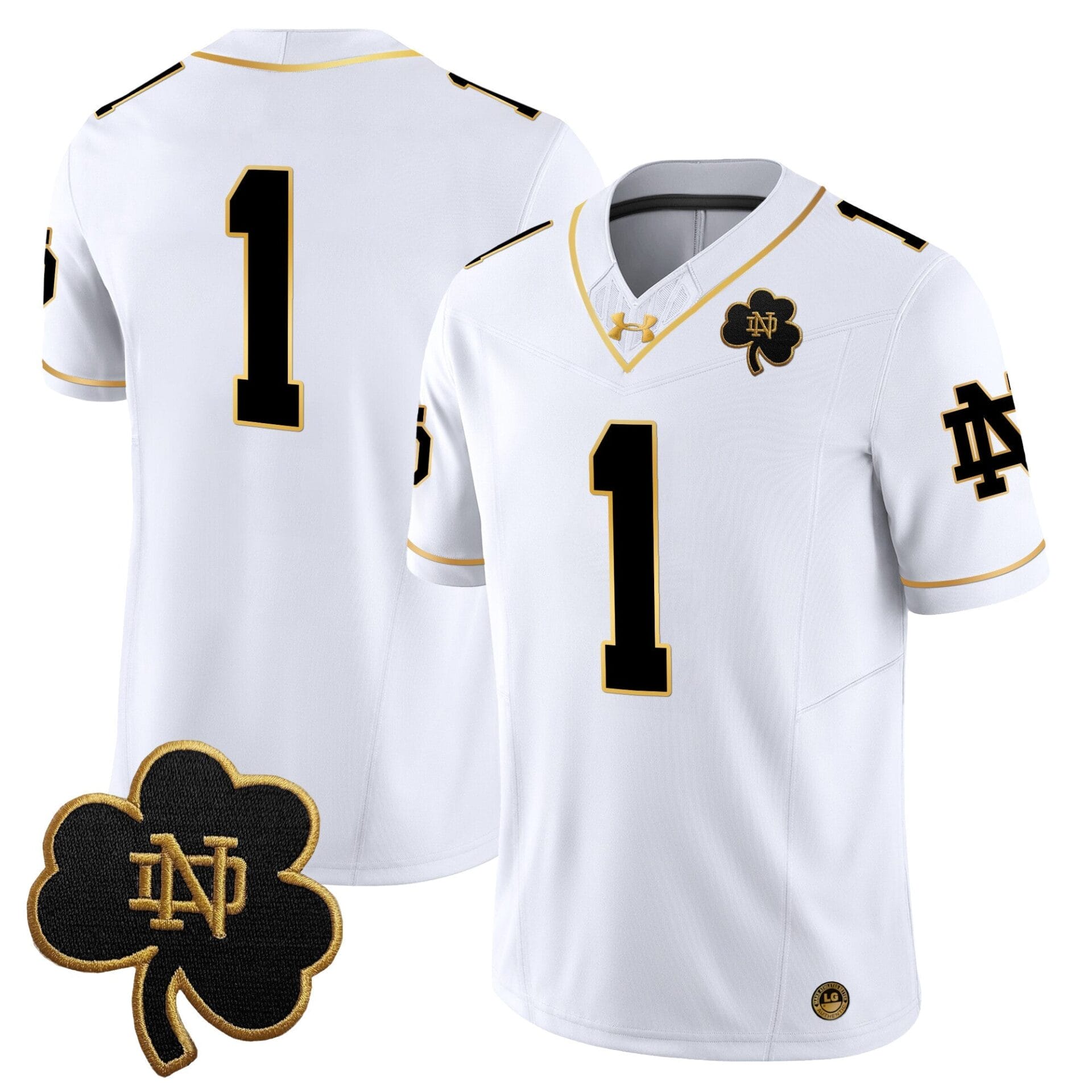 Notre Dame Fighting Irish 2024 Gold Vapor Limited Jersey - All Stitched - Image 18