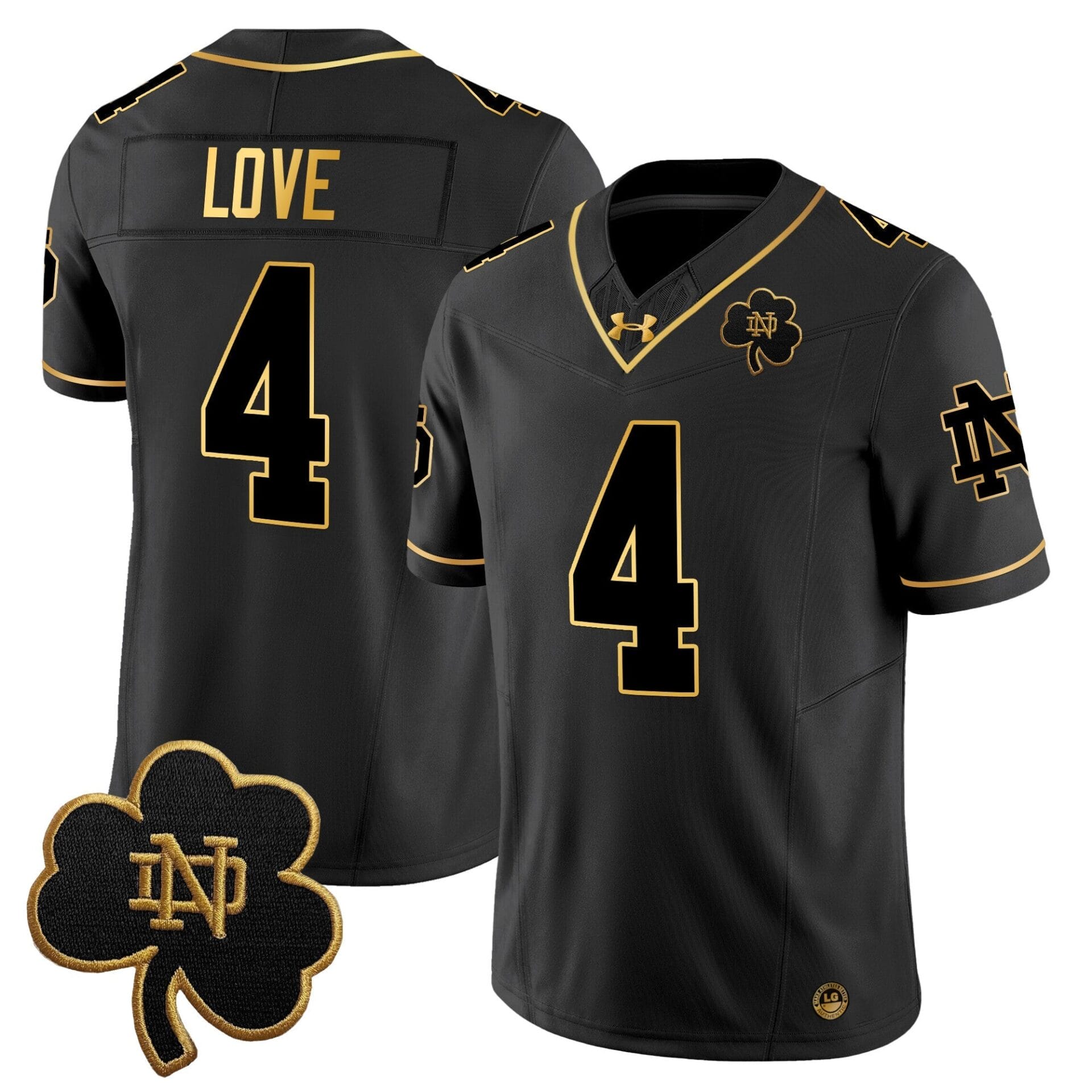 Notre Dame Fighting Irish 2024 Gold Vapor Limited Jersey - All Stitched - Image 19