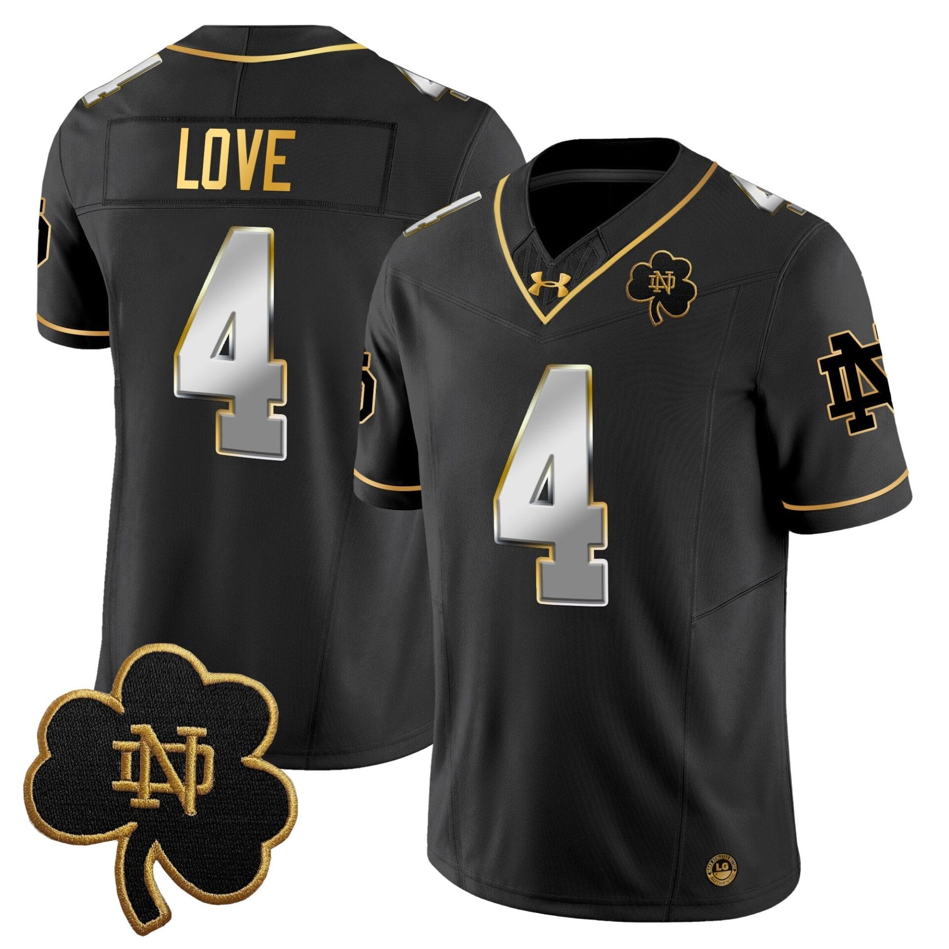 Notre Dame Fighting Irish 2024 Gold Vapor Limited Jersey - All Stitched - Image 28