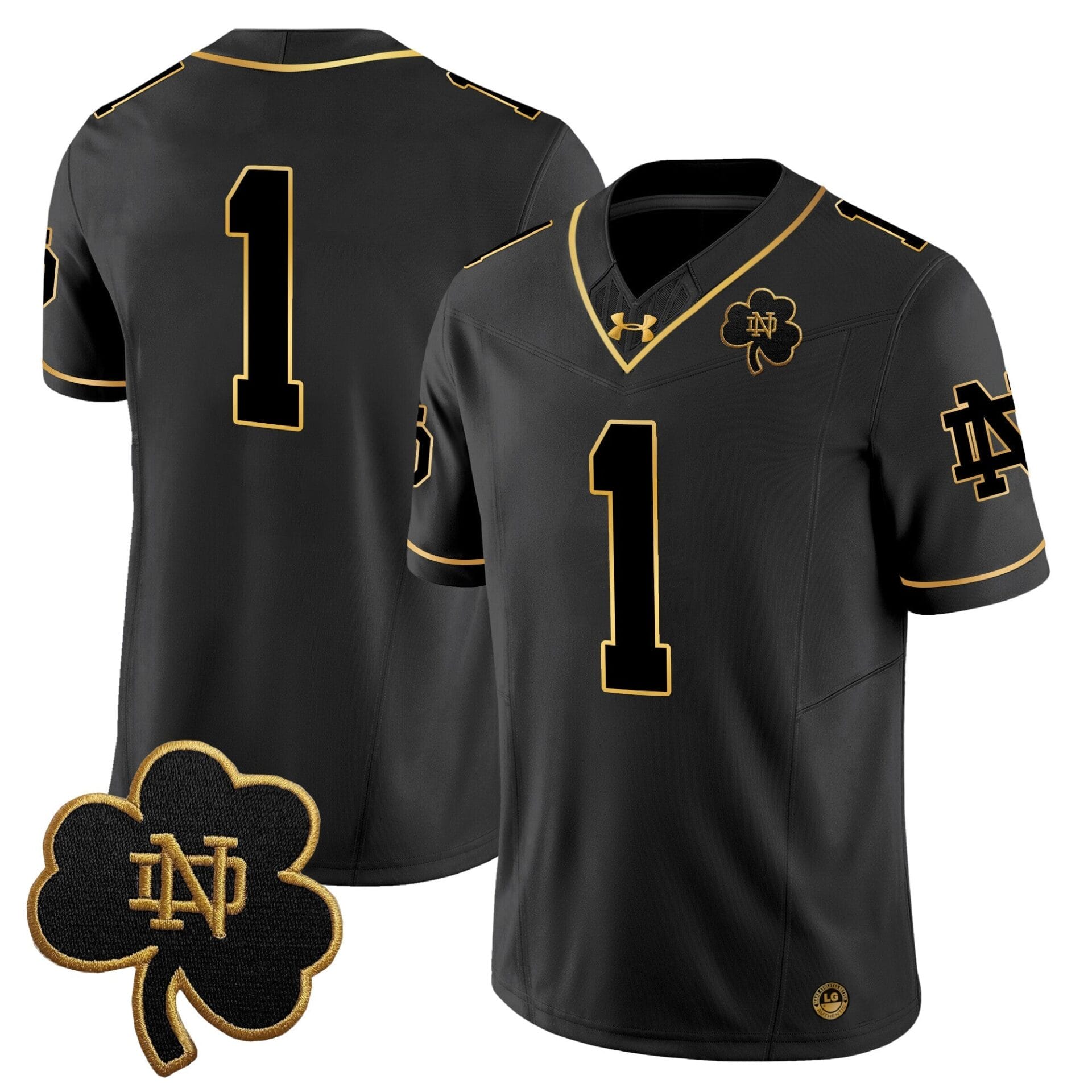 Notre Dame Fighting Irish 2024 Gold Vapor Limited Jersey - All Stitched - Image 27