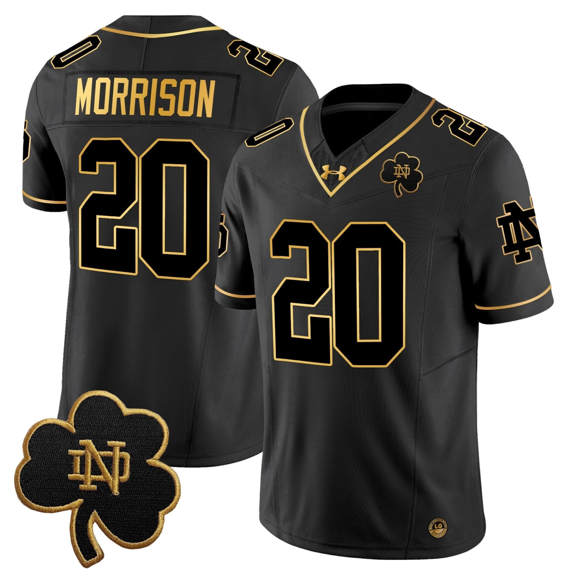 Notre Dame Fighting Irish 2024 Gold Vapor Limited Jersey - All Stitched - Image 22