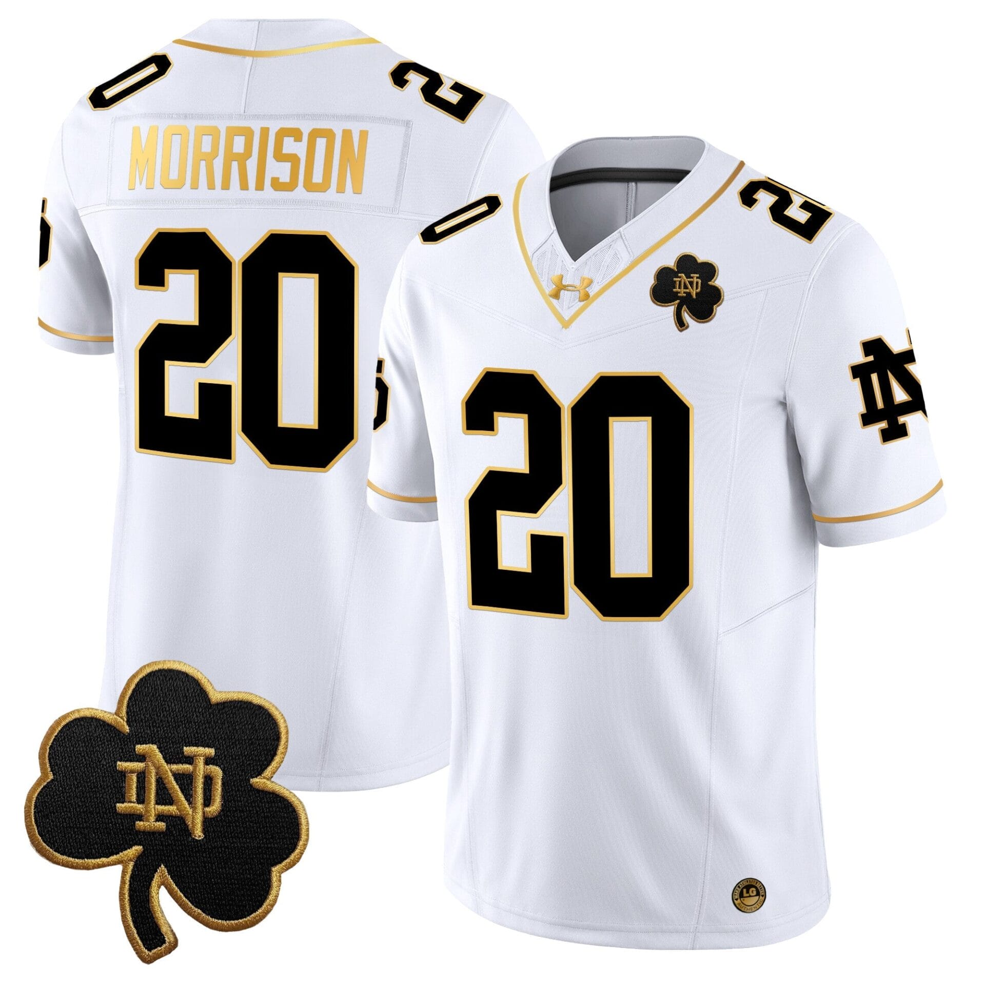 Notre Dame Fighting Irish 2024 Gold Vapor Limited Jersey - All Stitched - Image 13