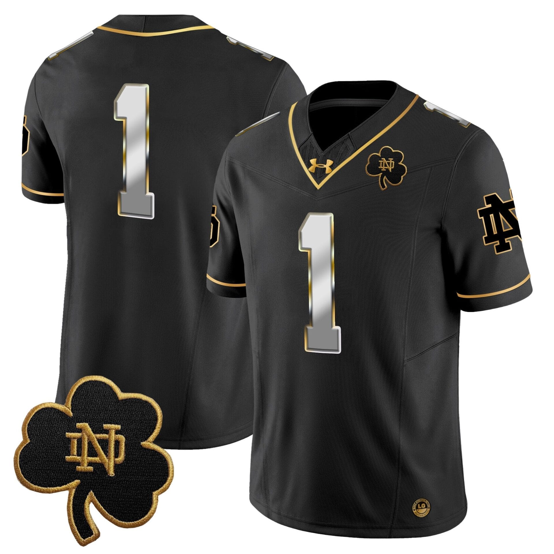 Notre Dame Fighting Irish 2024 Gold Vapor Limited Jersey - All Stitched - Image 36