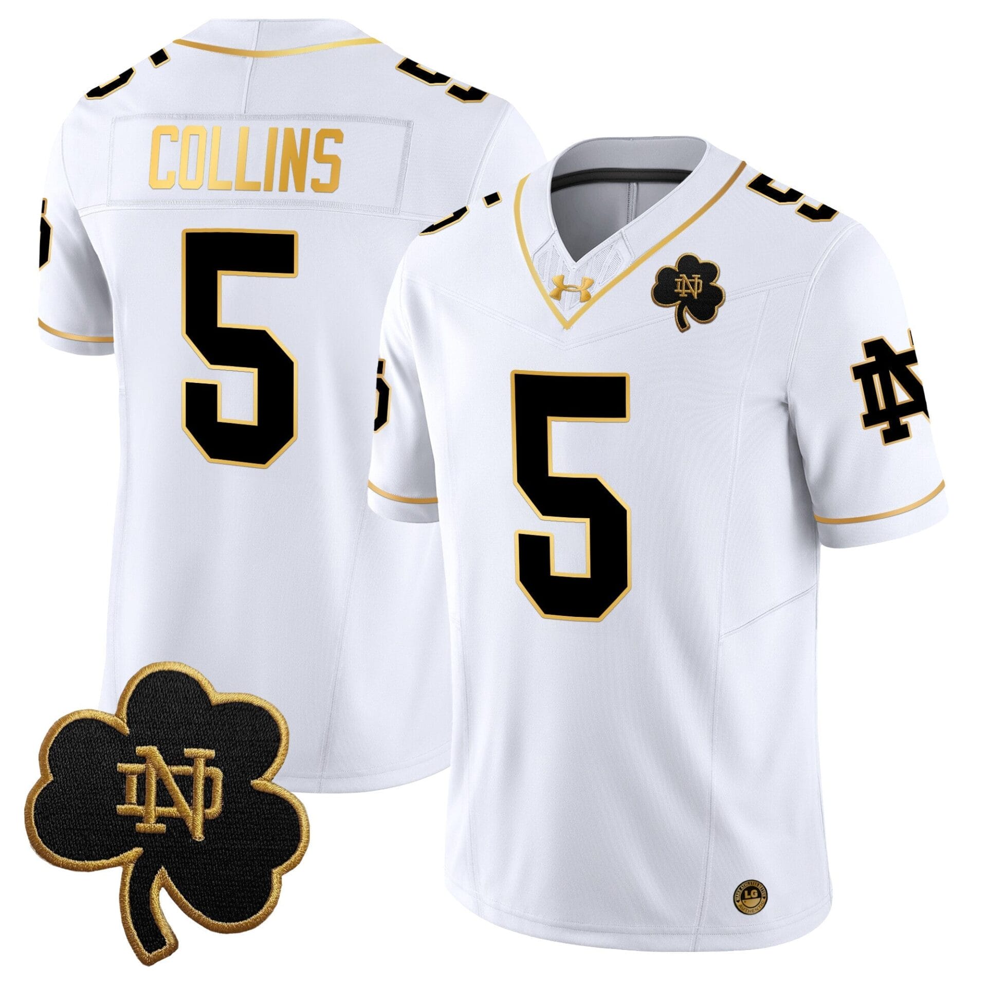 Notre Dame Fighting Irish 2024 Gold Vapor Limited Jersey - All Stitched - Image 12