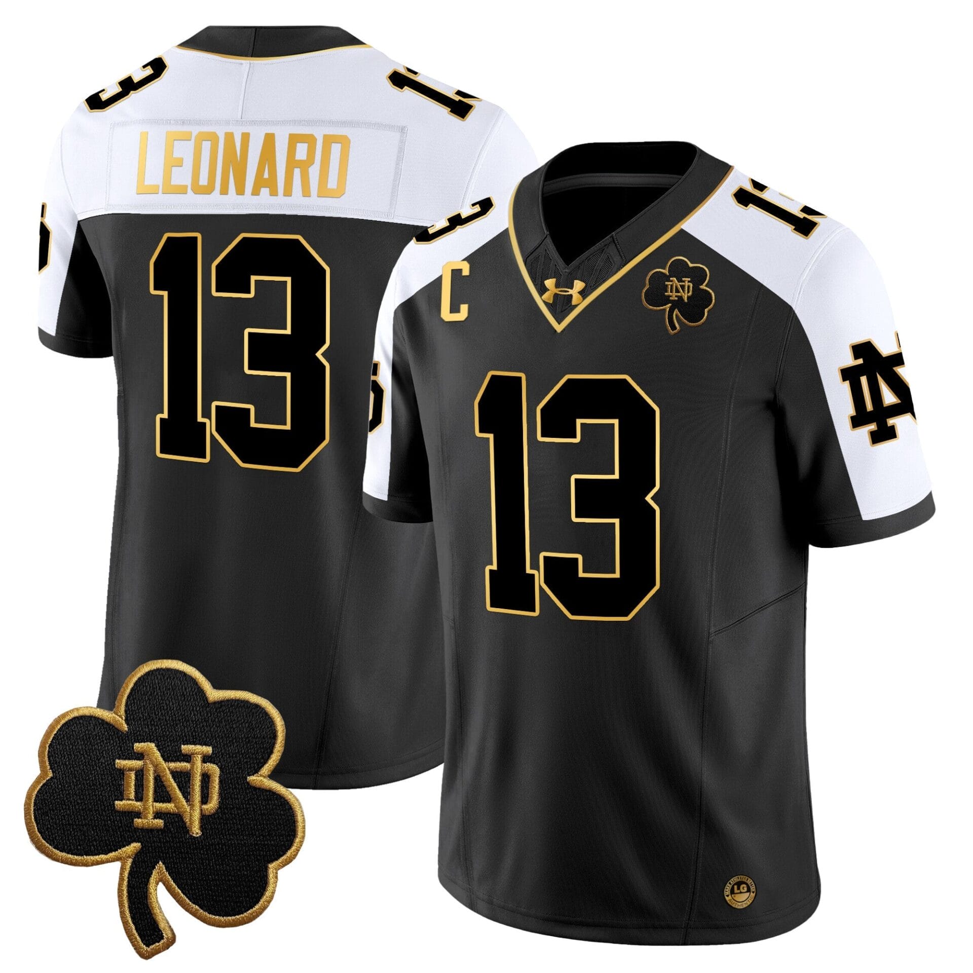 Notre Dame Fighting Irish 2024 Gold Vapor Limited Jersey - All Stitched - Image 2