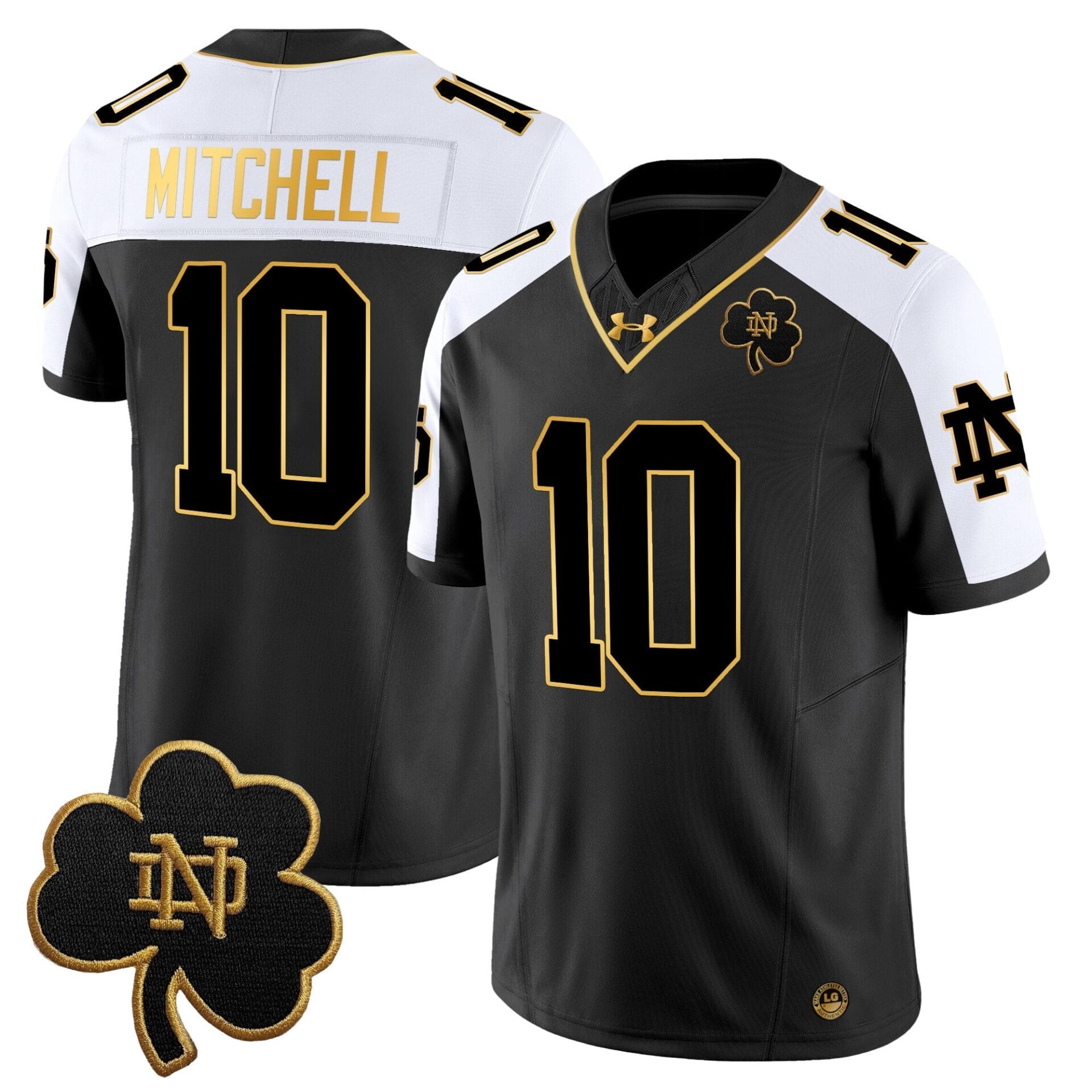 Notre Dame Fighting Irish 2024 Gold Vapor Limited Jersey - All Stitched - Image 7