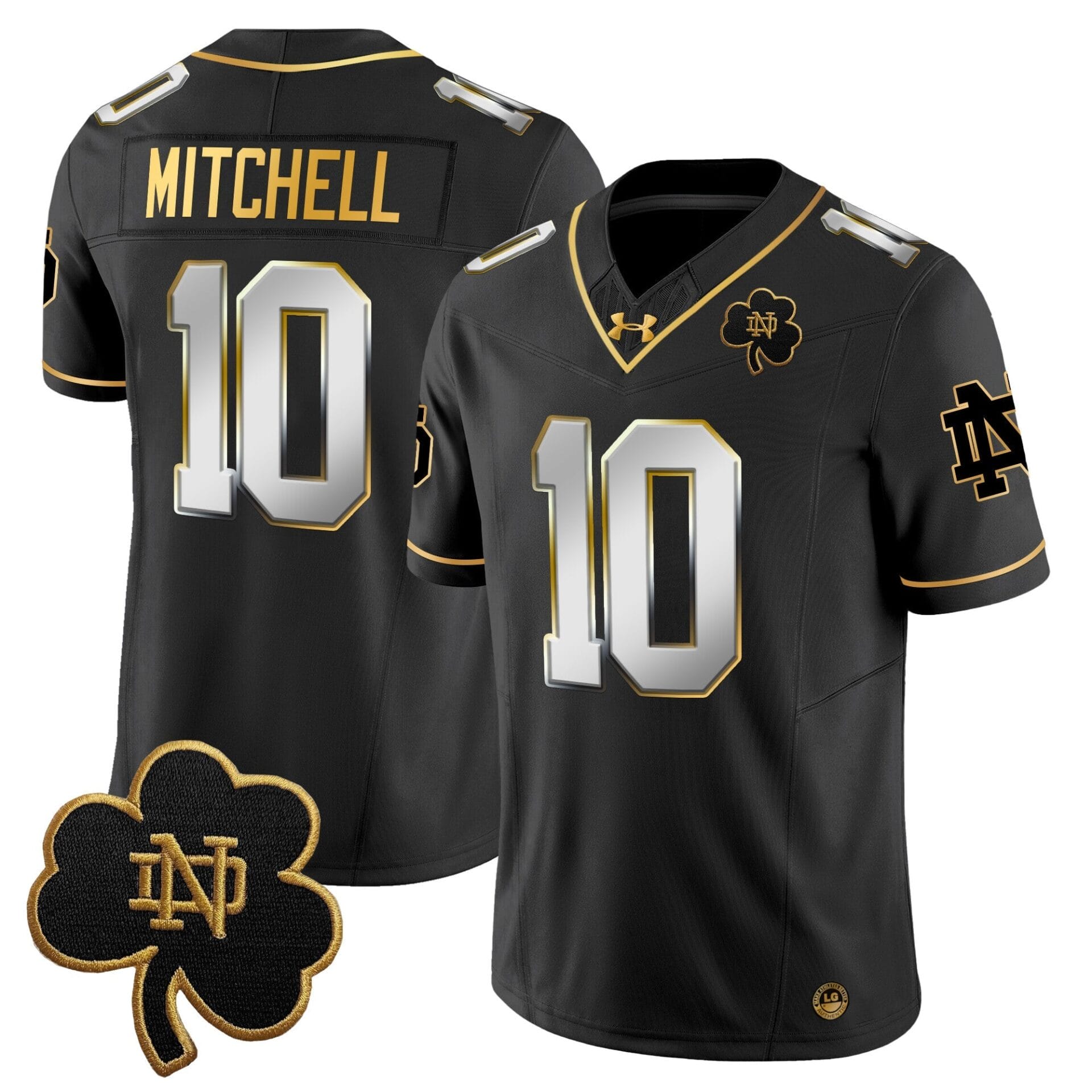 Notre Dame Fighting Irish 2024 Gold Vapor Limited Jersey - All Stitched - Image 34