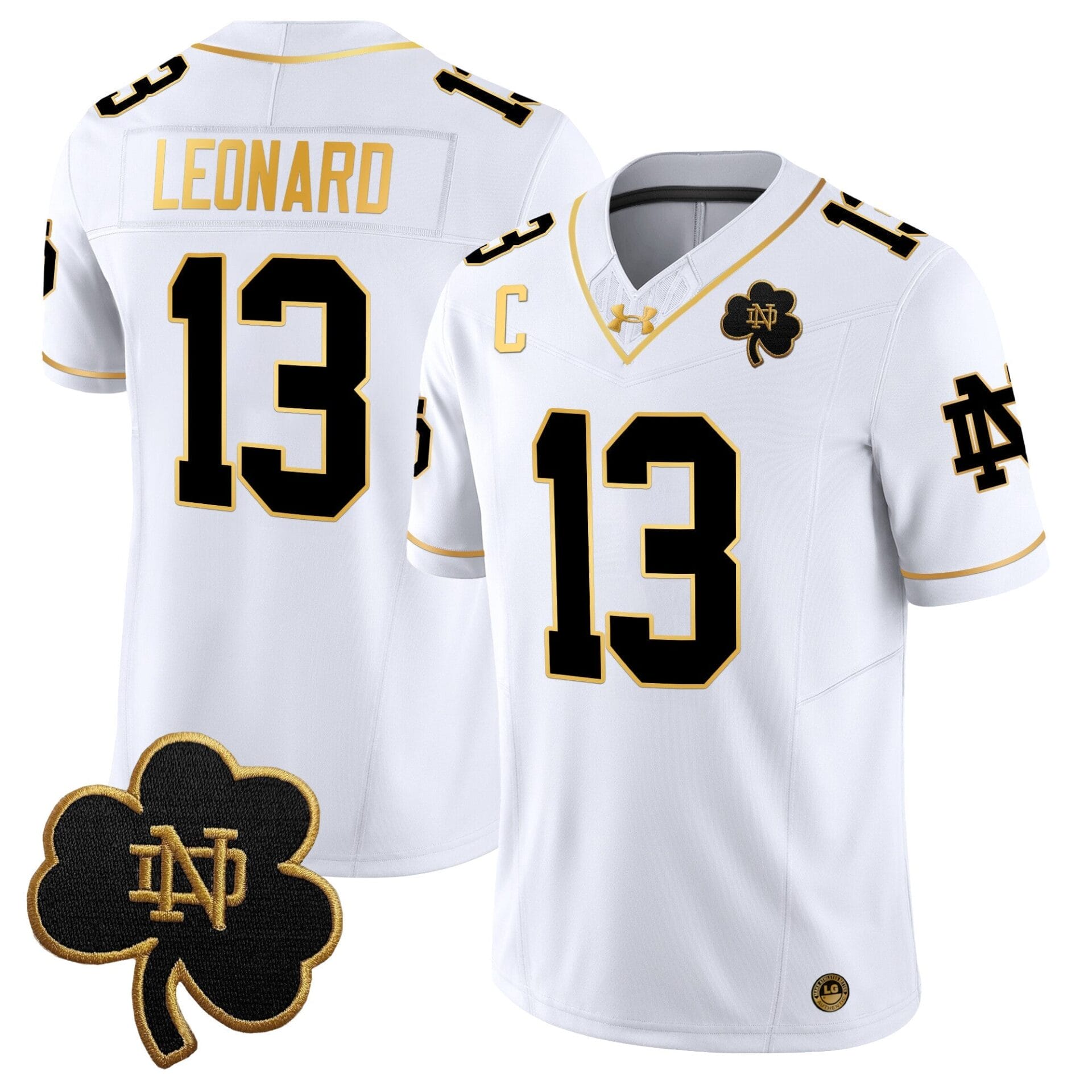 Notre Dame Fighting Irish 2024 Gold Vapor Limited Jersey - All Stitched - Image 11