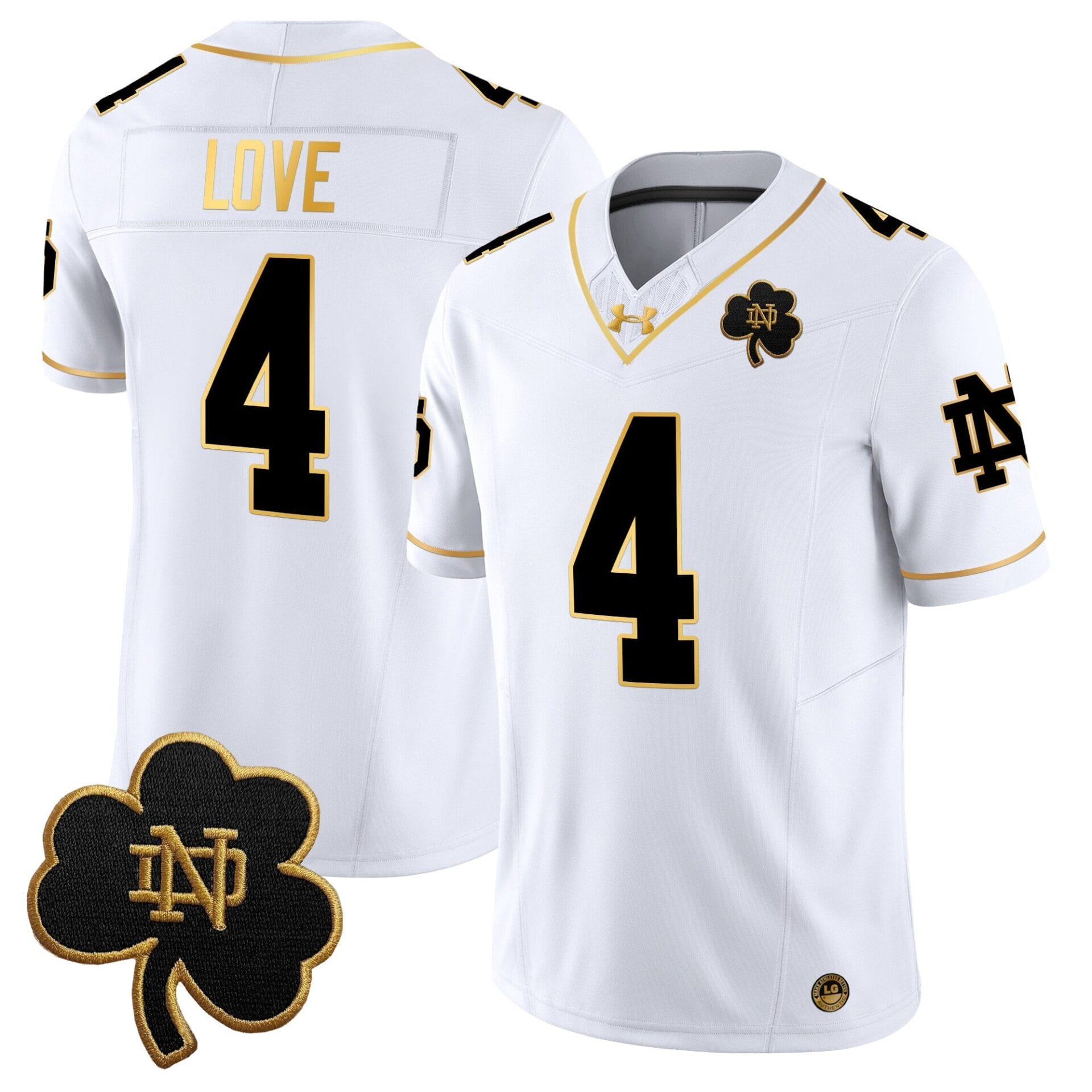 Notre Dame Fighting Irish 2024 Gold Vapor Limited Jersey - All Stitched - Image 10