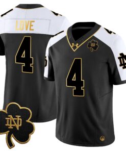 Notre Dame Fighting Irish 2024 Gold Vapor Limited Jersey - All Stitched