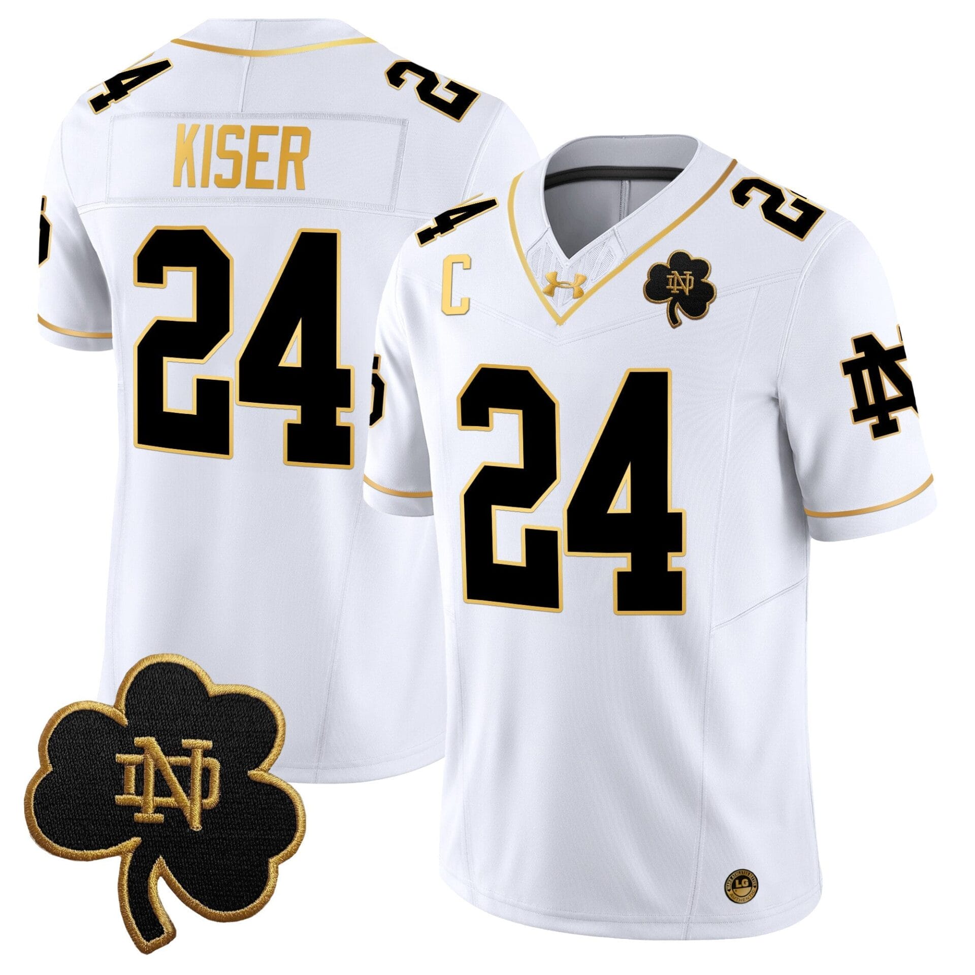 Notre Dame Fighting Irish 2024 Gold Vapor Limited Jersey - All Stitched - Image 15