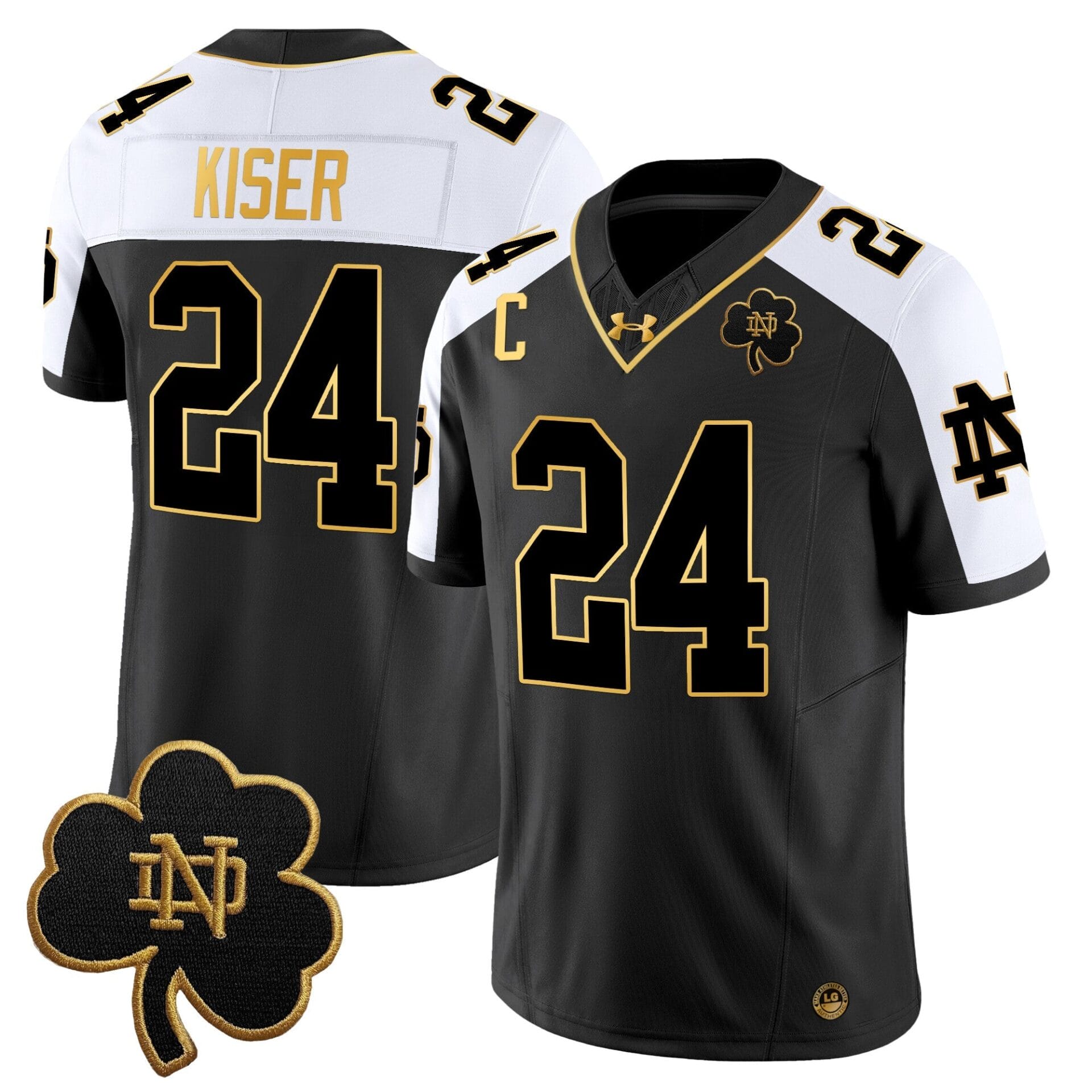 Notre Dame Fighting Irish 2024 Gold Vapor Limited Jersey - All Stitched - Image 6